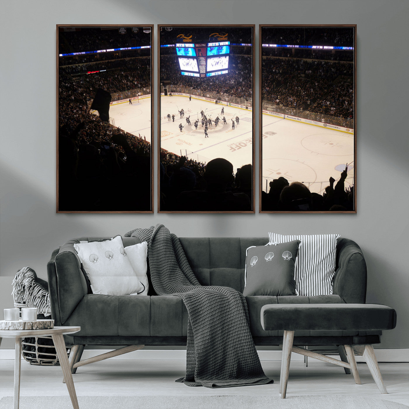 MGV-FC-48X32-3P - Canada Life Centre Wall Art | Winnipeg Jets Hockey Team Print Canvas | Ready to Hang | Winnipeg Wall