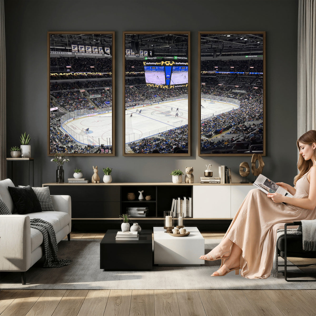 75222-MGV-CV-36X24 - Enterprise Center Missouri St. Louis Blues Hockey Stadium