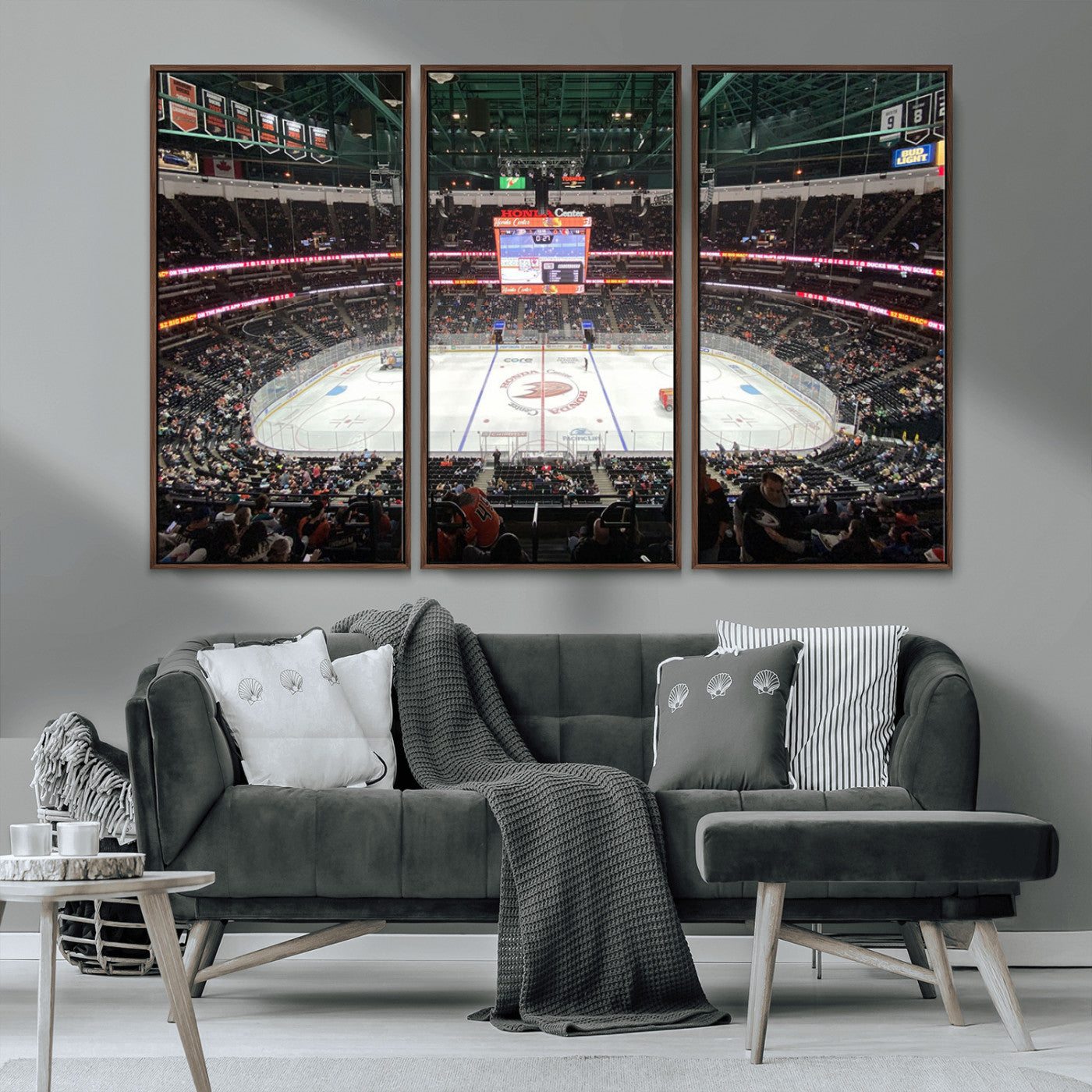MGV-FC-48X32-3P - Honda Center California Anaheim Ducks Ice Hockey Stadium Canvas Print Wall Art
