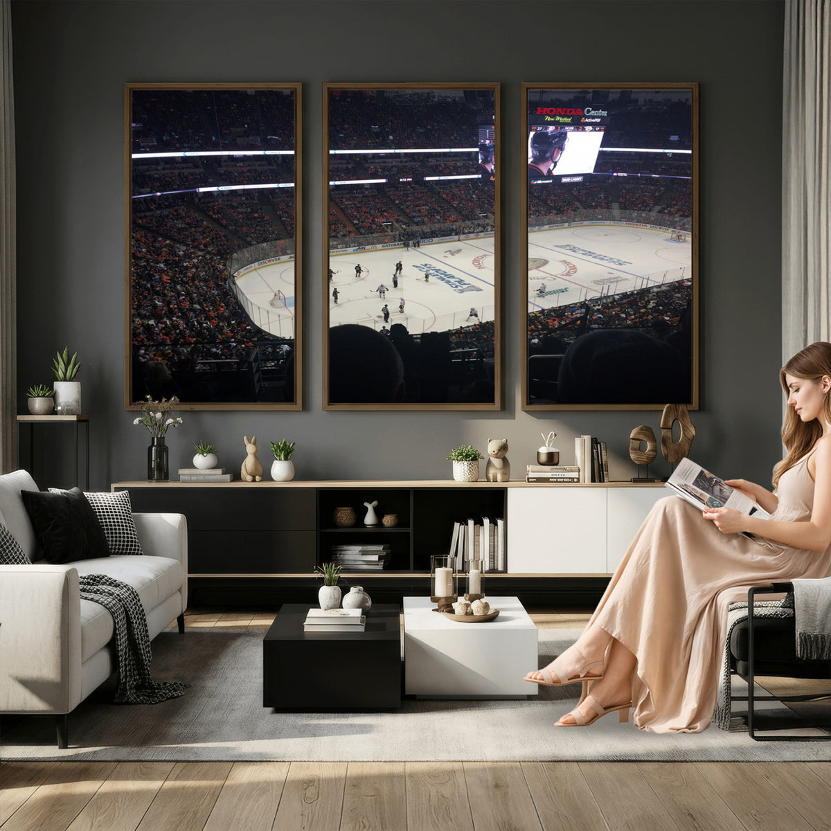 24634-MGV-CV-36X24 - Honda Center California Anaheim Ducks Hockey Stadium Wall Art
