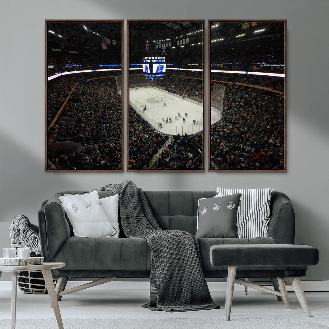 MGV-FC-48X32-3P - KeyBank Center New York Buffalo Sabres Hockey Stadium Canvas Print Wall Art