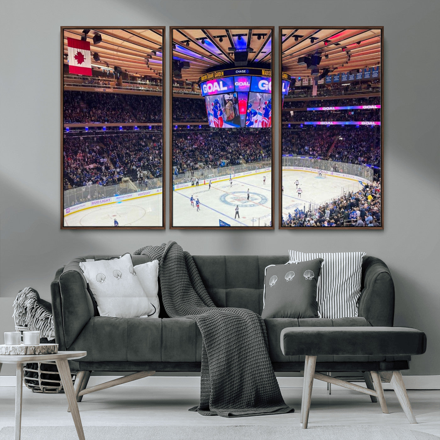 MGV-FC-48X32-3P - Madison New York Rangers Hockey Stadium Wall Art Canvas Print