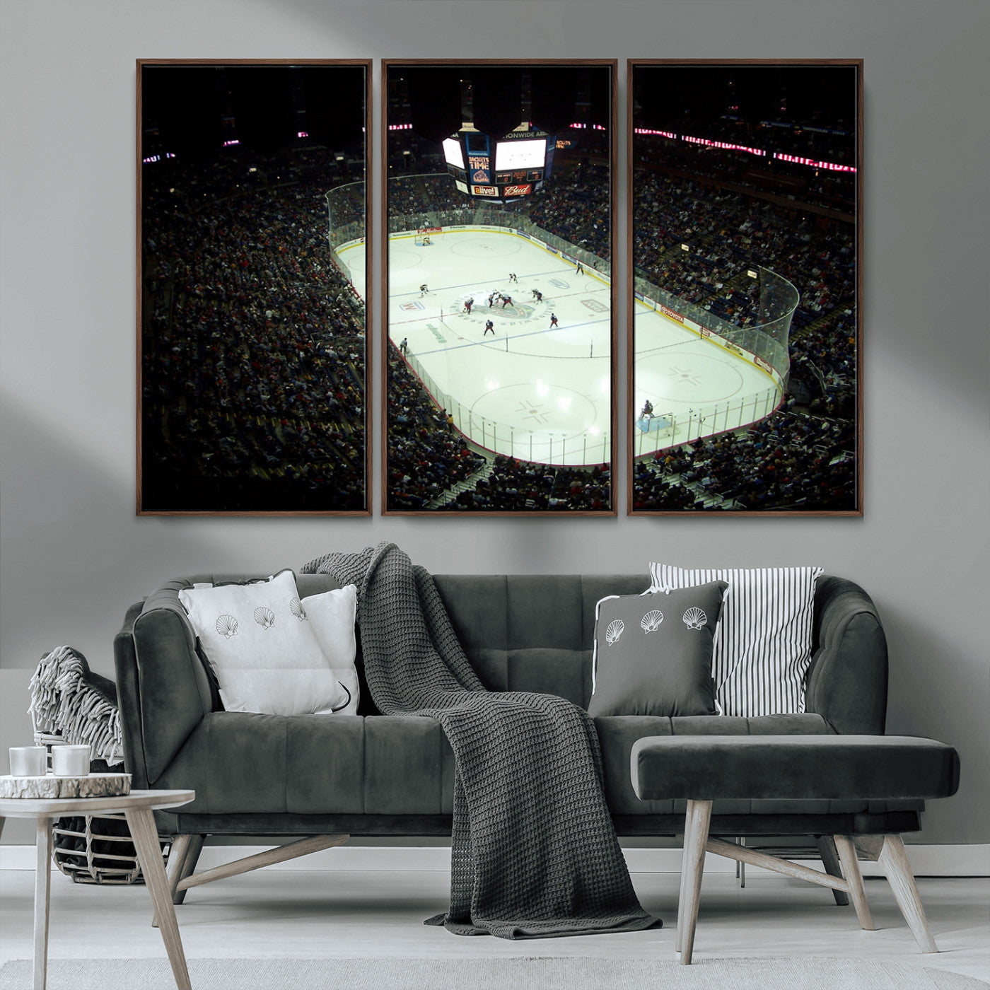MGV-FC-48X32-3P - Nationwide Arena Ohio Columbus Blue Jackets Hockey Stadium Canvas Print Wall Art