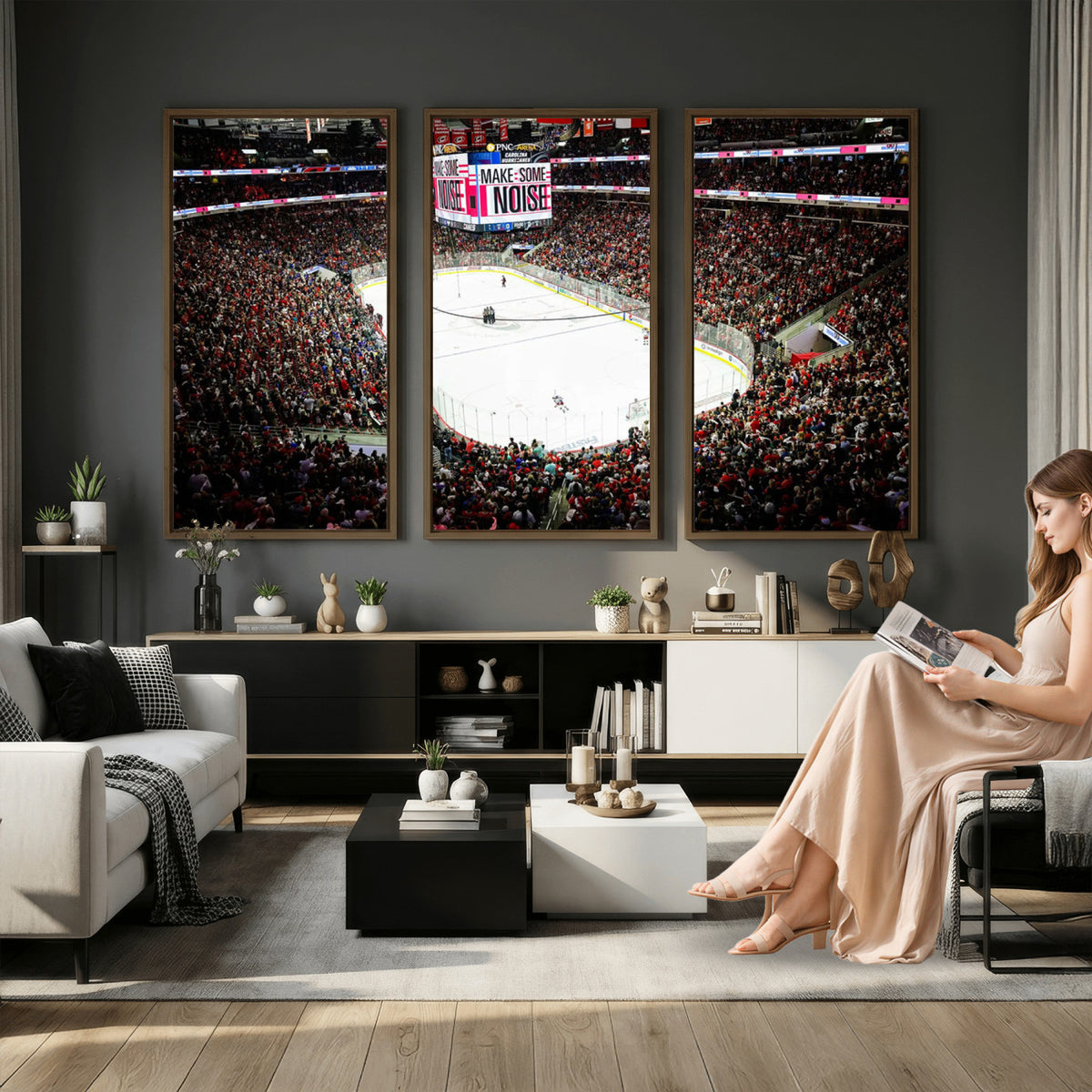 73950-MGV-CV-36X24 - PNC Arena Raleigh North Carolina Hurricanes Hockey Stadium