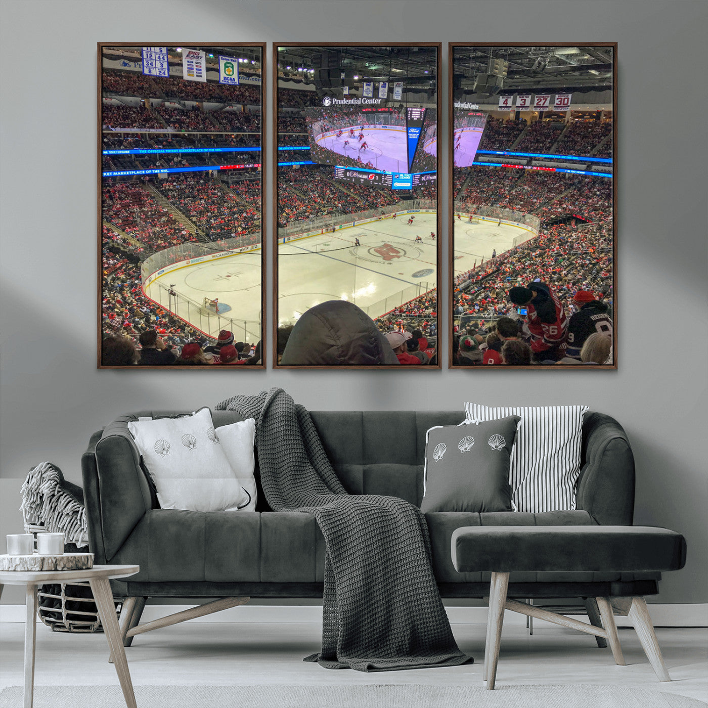 MGV-FC-48X32-3P - Prudential Center Newark New Jersey Devils Hockey Stadium, New Jersey Devils Hockey Stadium Canvas