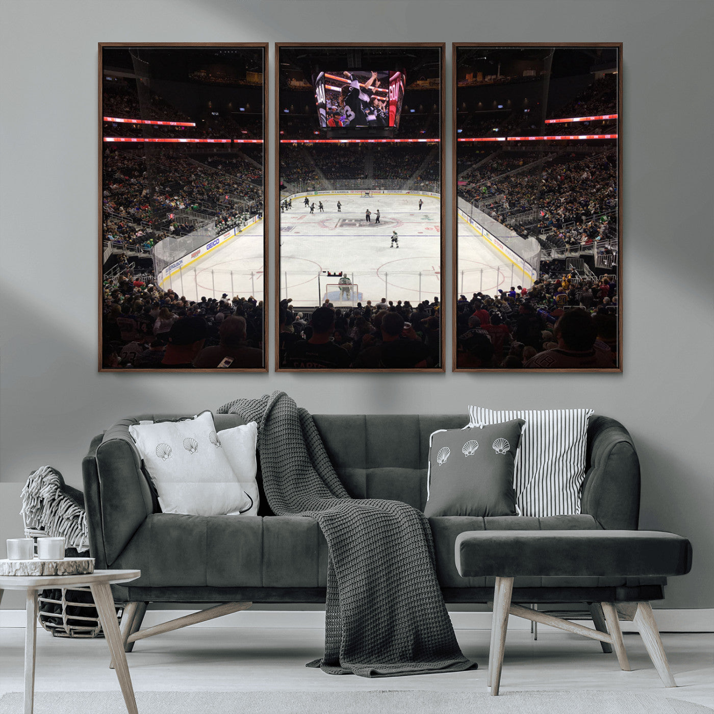 MGV-FC-48X32-3P - T Mobile Arena Paradise Nevada Vegas Golden Knights Ice Hockey Stadium Canvas Print Wall Art