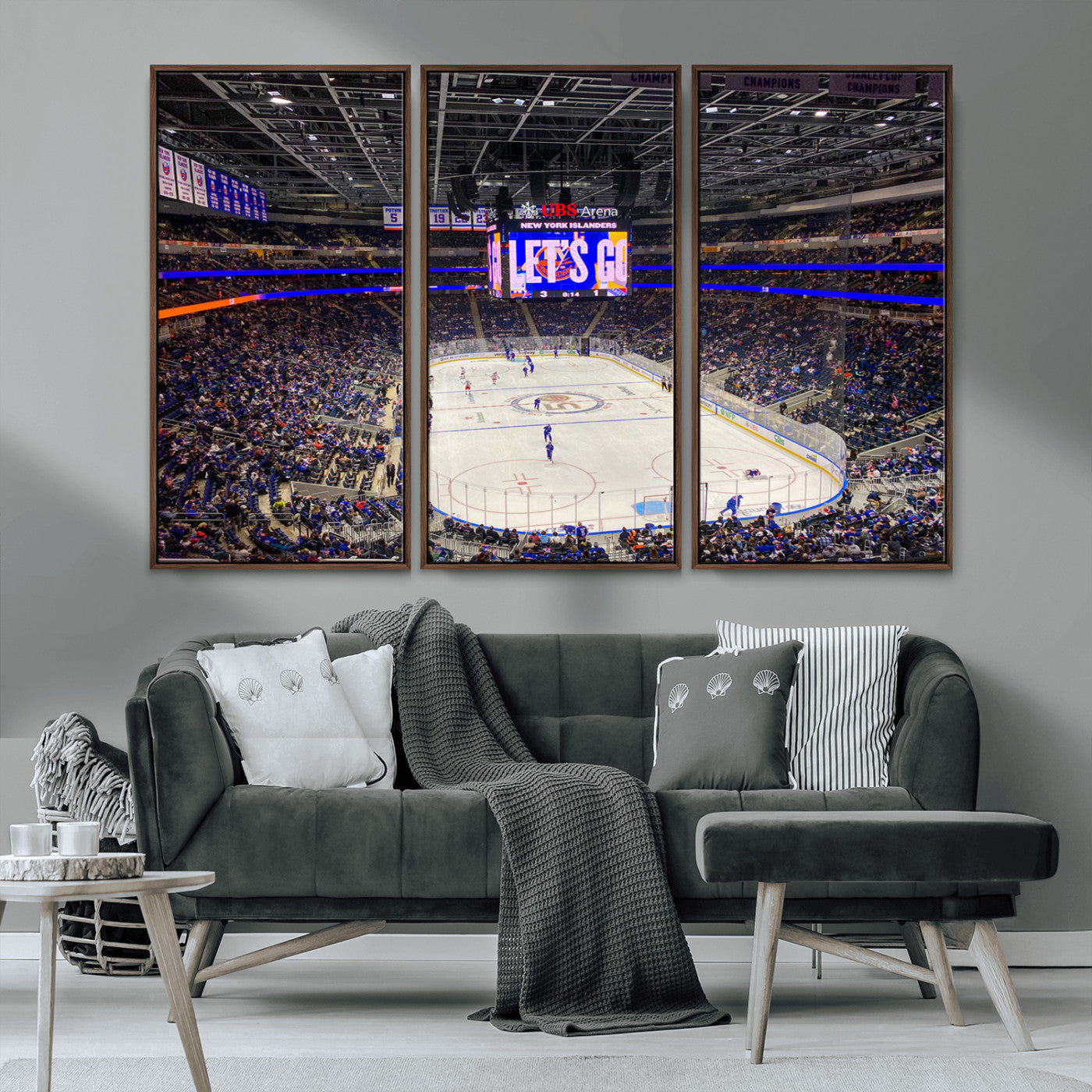 MGV-FC-48X32-3P - UBS Arena Elmont New York Islanders Ice Hockey Wall Art, UBS Arena Elmont Wall Art Canvas Print