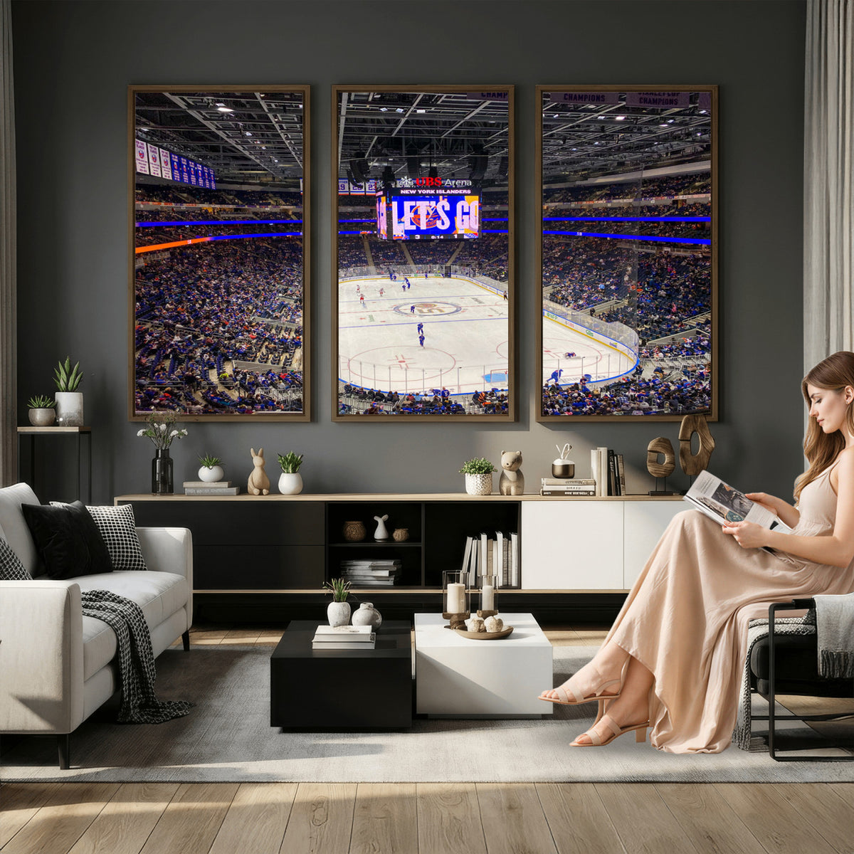 78692-MGV-CV-36X24 - UBS Arena Elmont New York Islanders Ice Hockey Wall Art, UBS Arena Elmont Wall Art Canvas Print