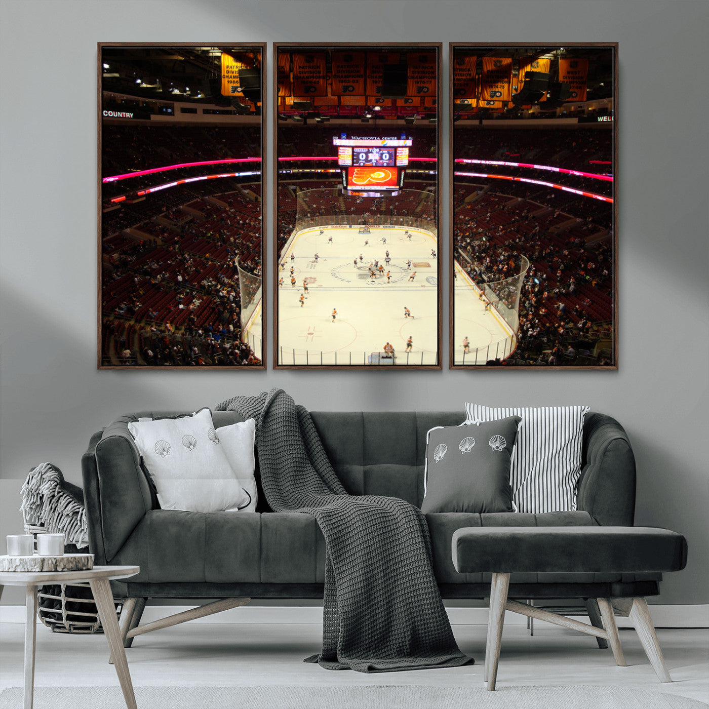 MGV-FC-48X32-3P - Wachovia Center Priort of Lyers Game Ice Hockey Stadium Canvas Print, Lyers Game Ice Hockey Stadium