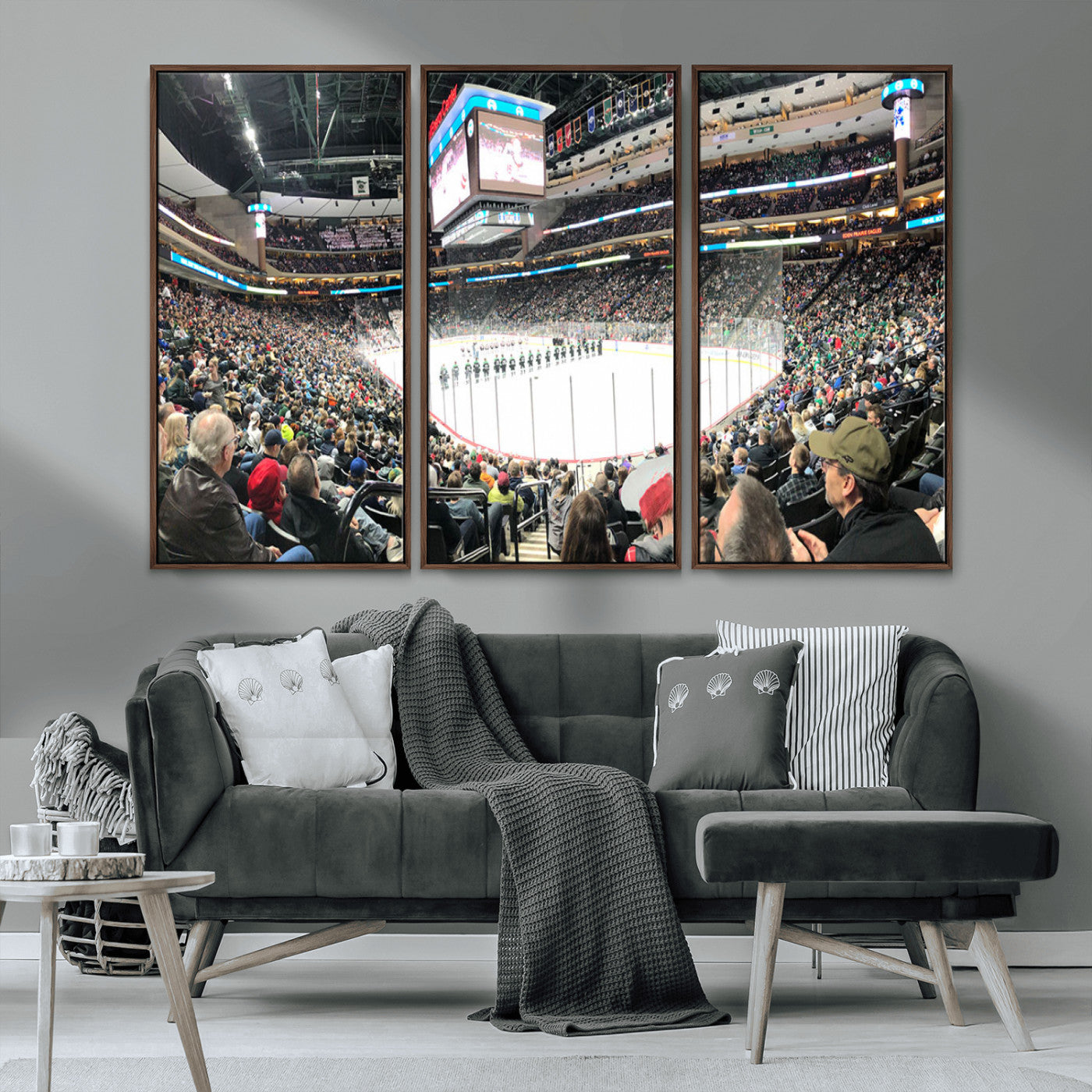 MGV-FC-48X32-3P - Xcel Energy Center St Paul Minnesota Wild Ice Hockey Stadium Canvas, Minnesota Wild Ice Hockey