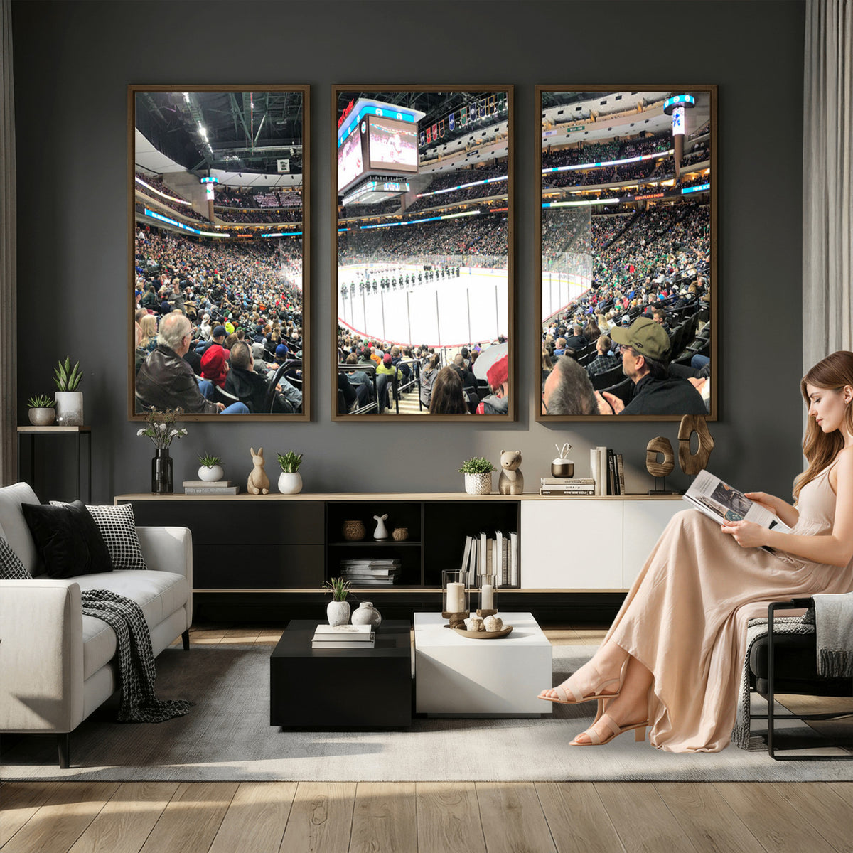 44414-MGV-CV-36X24 - Xcel Energy Center St Paul Minnesota Wild Ice Hockey Stadium