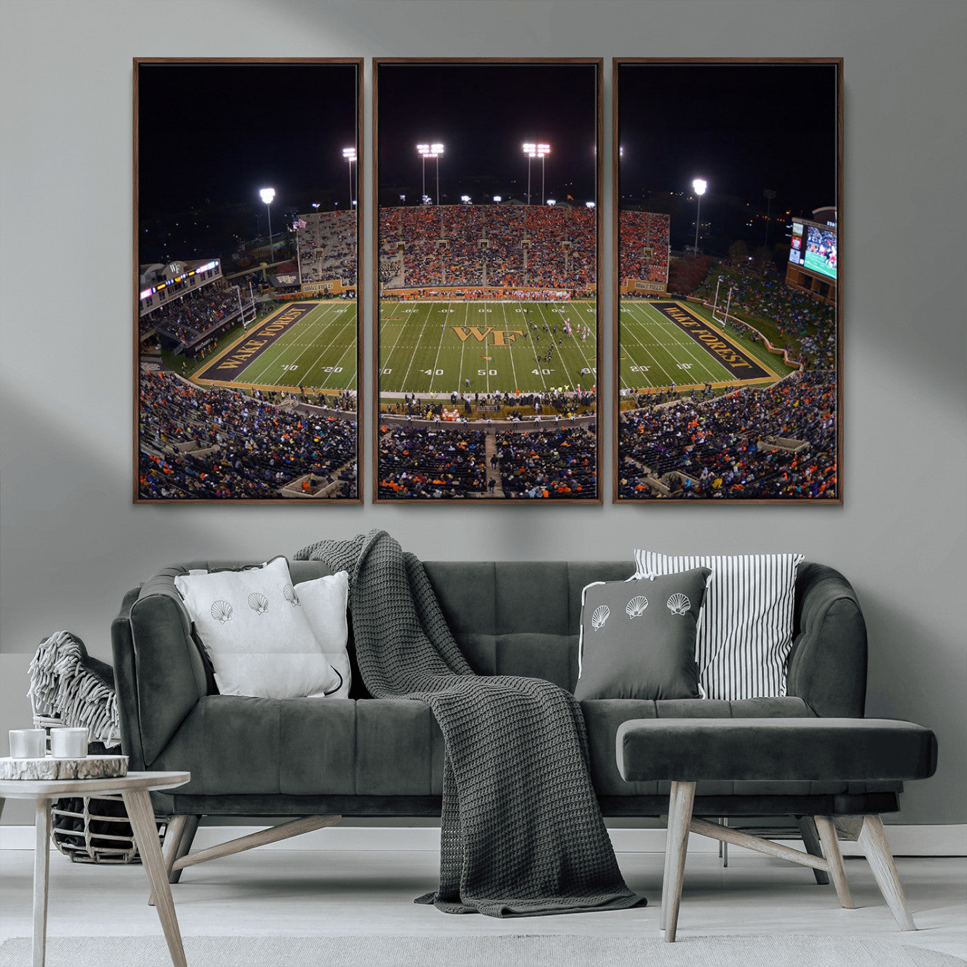 MGV-FC-48X32-3P - Demon Deacons Print Canvas, Football Team Print - Winston-Salem Allegacy Federal Credit Union