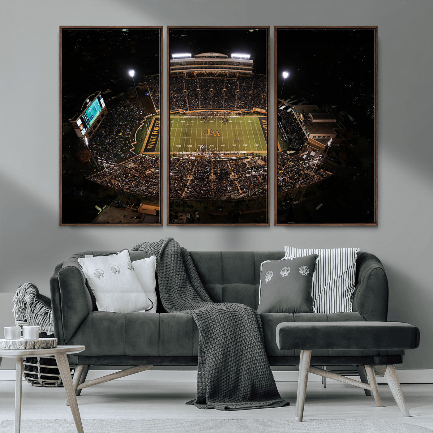 MGV-FC-48X32-3P - Wake Forest University Demon Deacons Canvas Printi, Football Team Print - Winston-Salem Allegacy