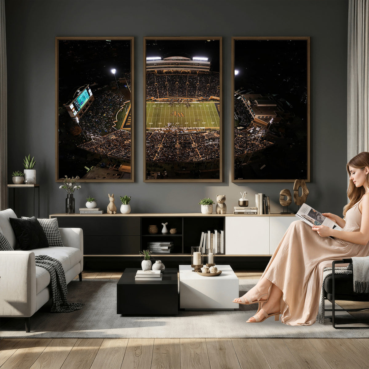 20605-MGV-CV-36X24 - Wake Forest University Demon Deacons Canvas Print, Football Team Wall Art