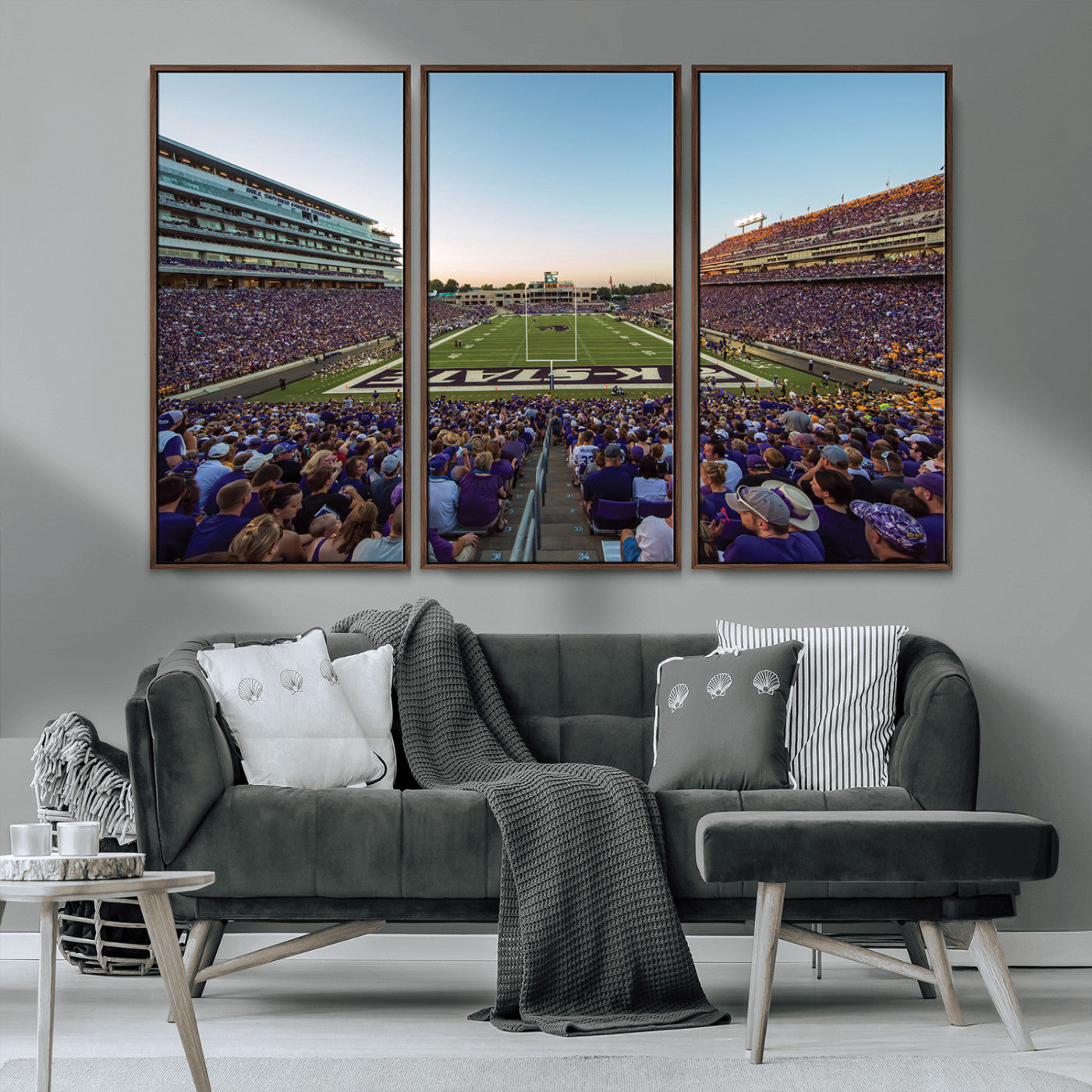 MGV-FC-48X32-3P - Kansas State University Wildcats Football Team Print - Manhattan Bill Snyder Family Football Stadium