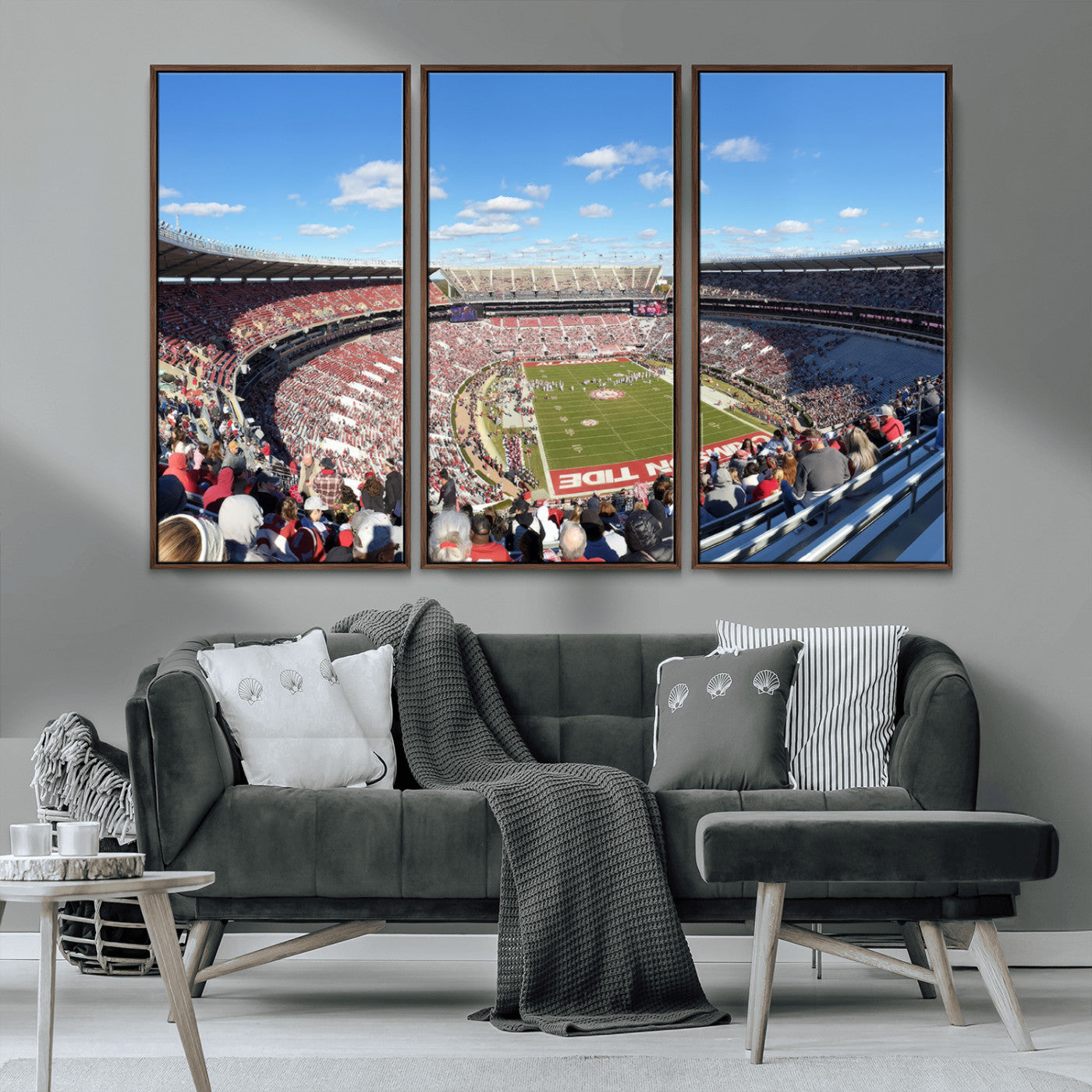 MGV-FC-48X32-3P - University of Alabama Crimson Tide Print Wall Art - Tuscaloosa Bryant-Denny Stadium Wall Art Canvas