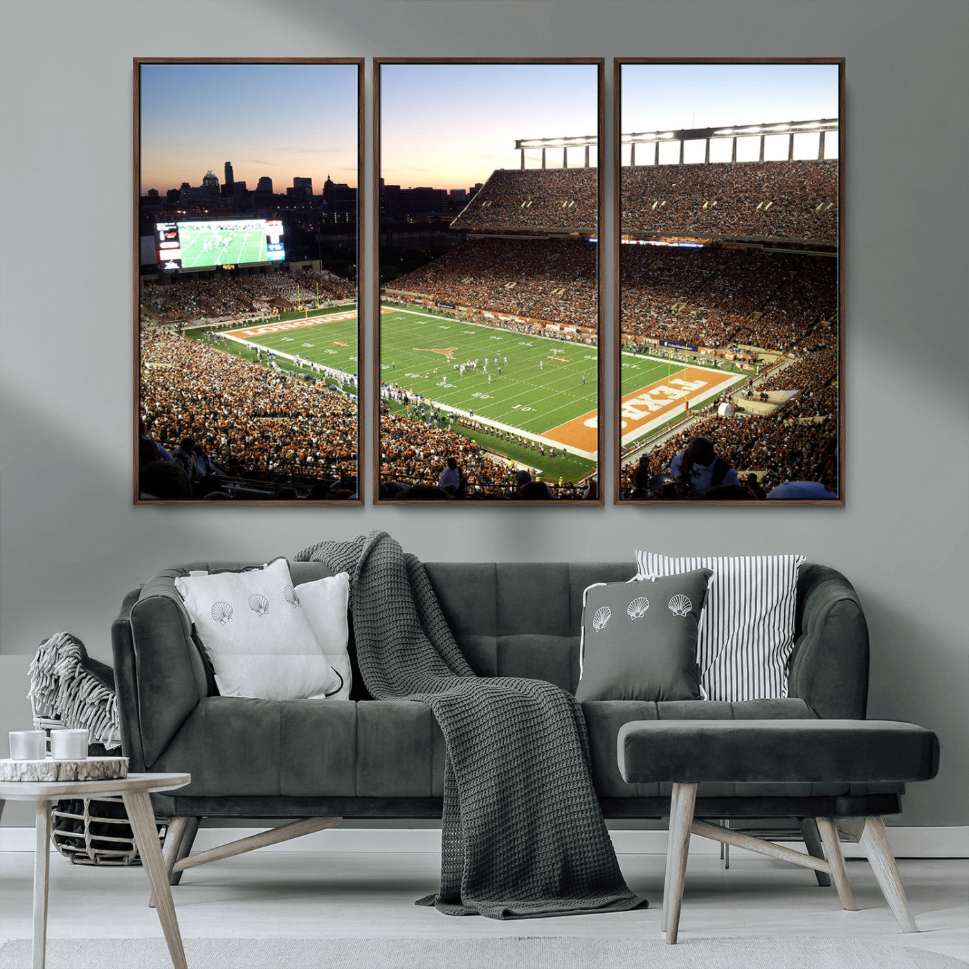 MGV-FC-48X32-3P - Darrell K Royal-Texas Memorial Stadium Canvas Wall Art - Texas Longhorns Football Match