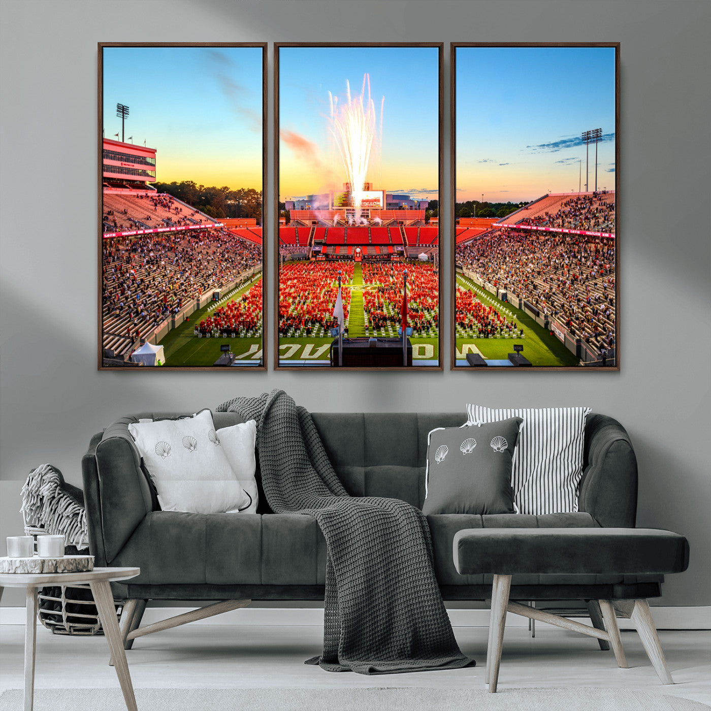 MGV-FC-48X32-3P - North Carolina State University Canvas Print, North Carolina State University Wolfpack Football Team