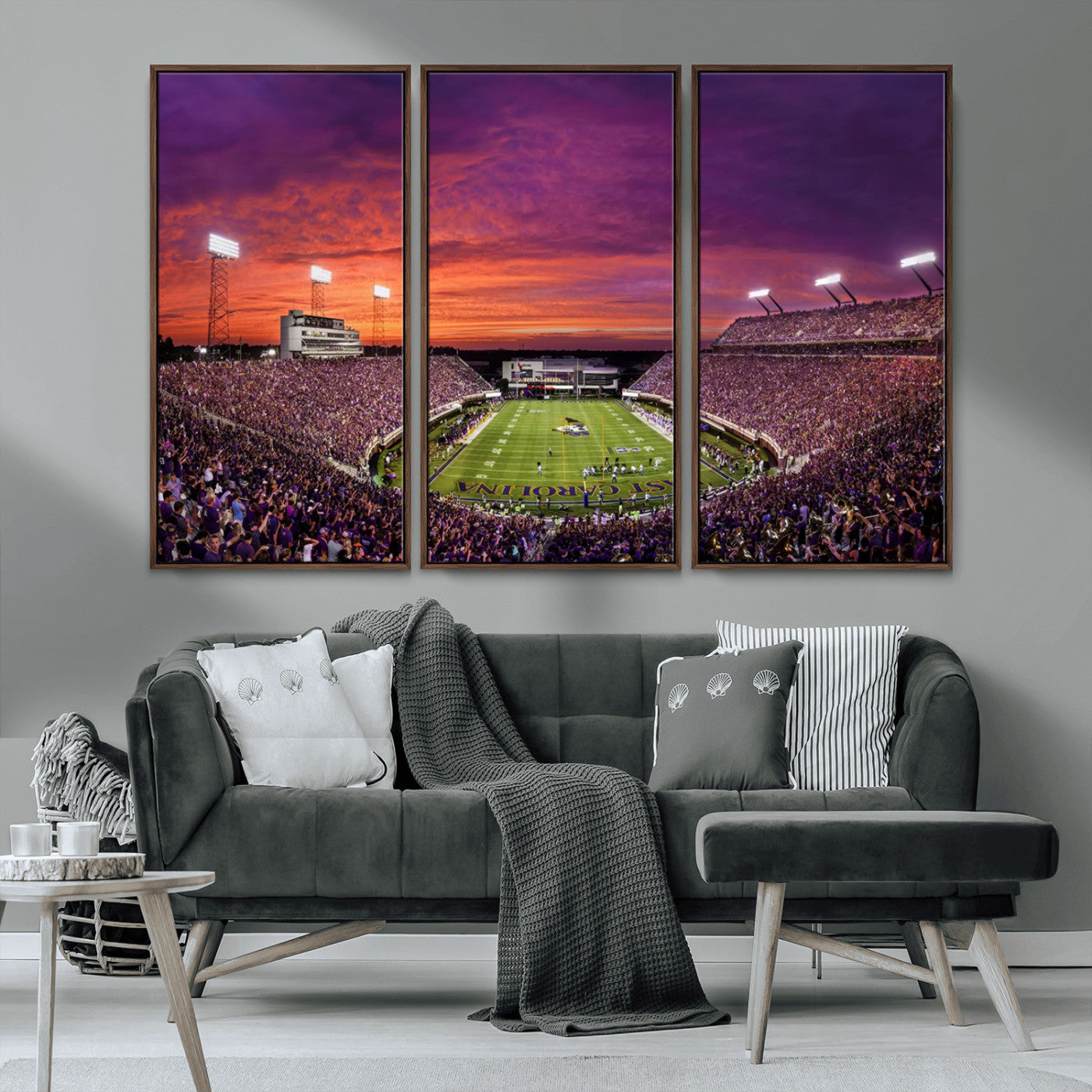 MGV-FC-48X32-3P - East Carolina University Pirates Football Print Canvas- Greenville Dowdy-Ficklen Stadium Wall Art