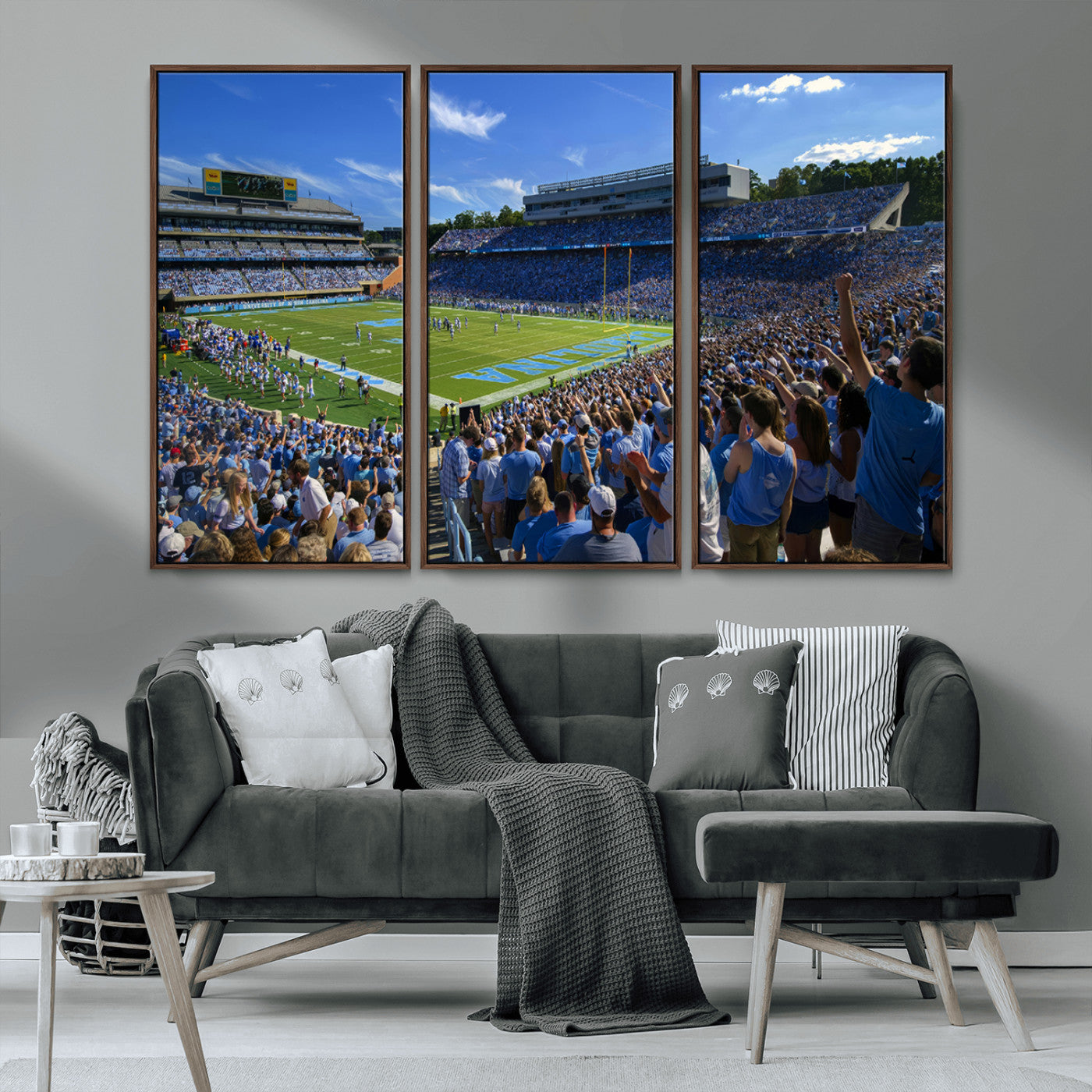 MGV-FC-48X32-3P - University of North Carolina Tar Heels Team Canvas Print - Chapel Hill Kenan Memorial Stadium Wall