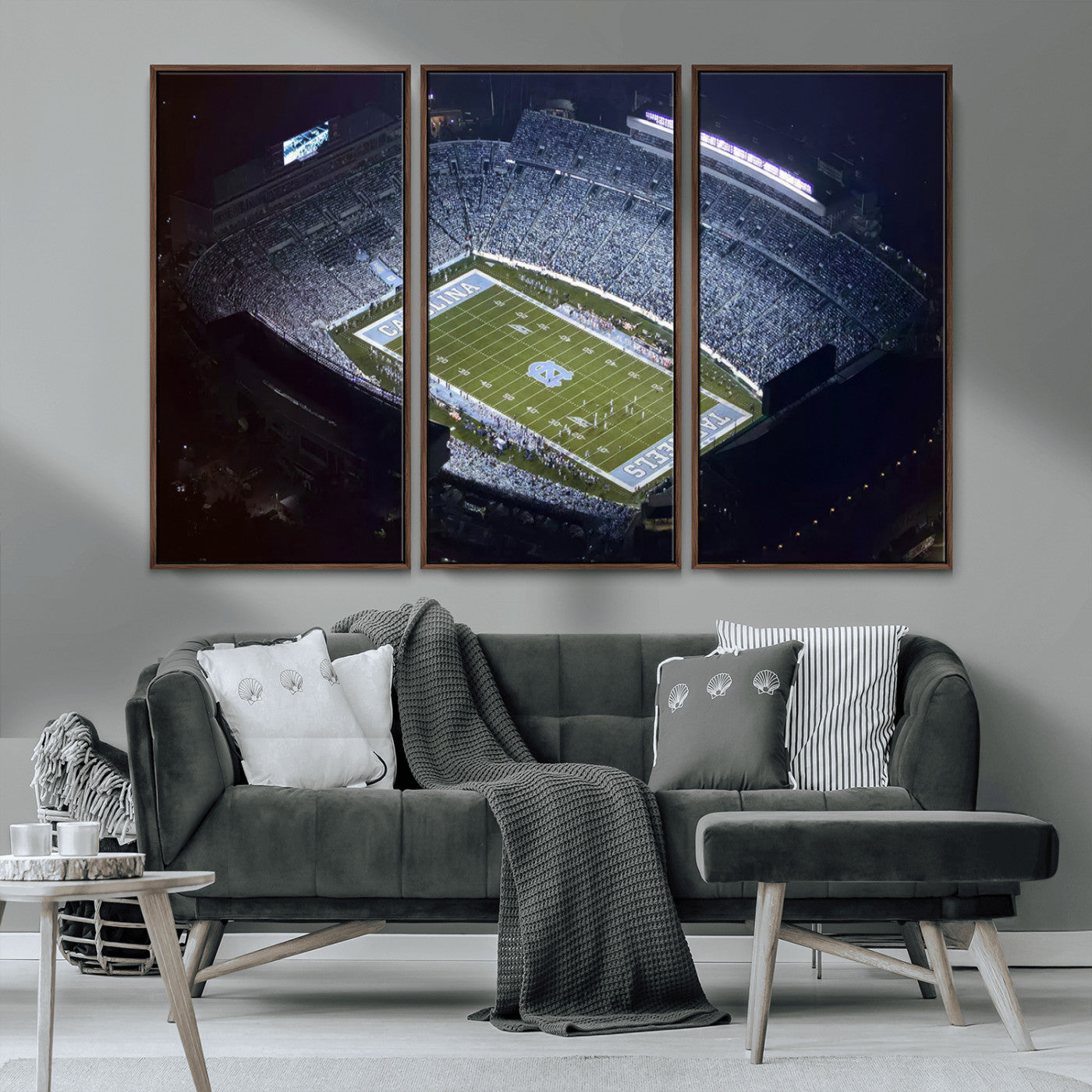 MGV-FC-48X32-3P - University of North Carolina Tar Heels Football Team Print - Chapel Hill Kenan Memorial Stadium