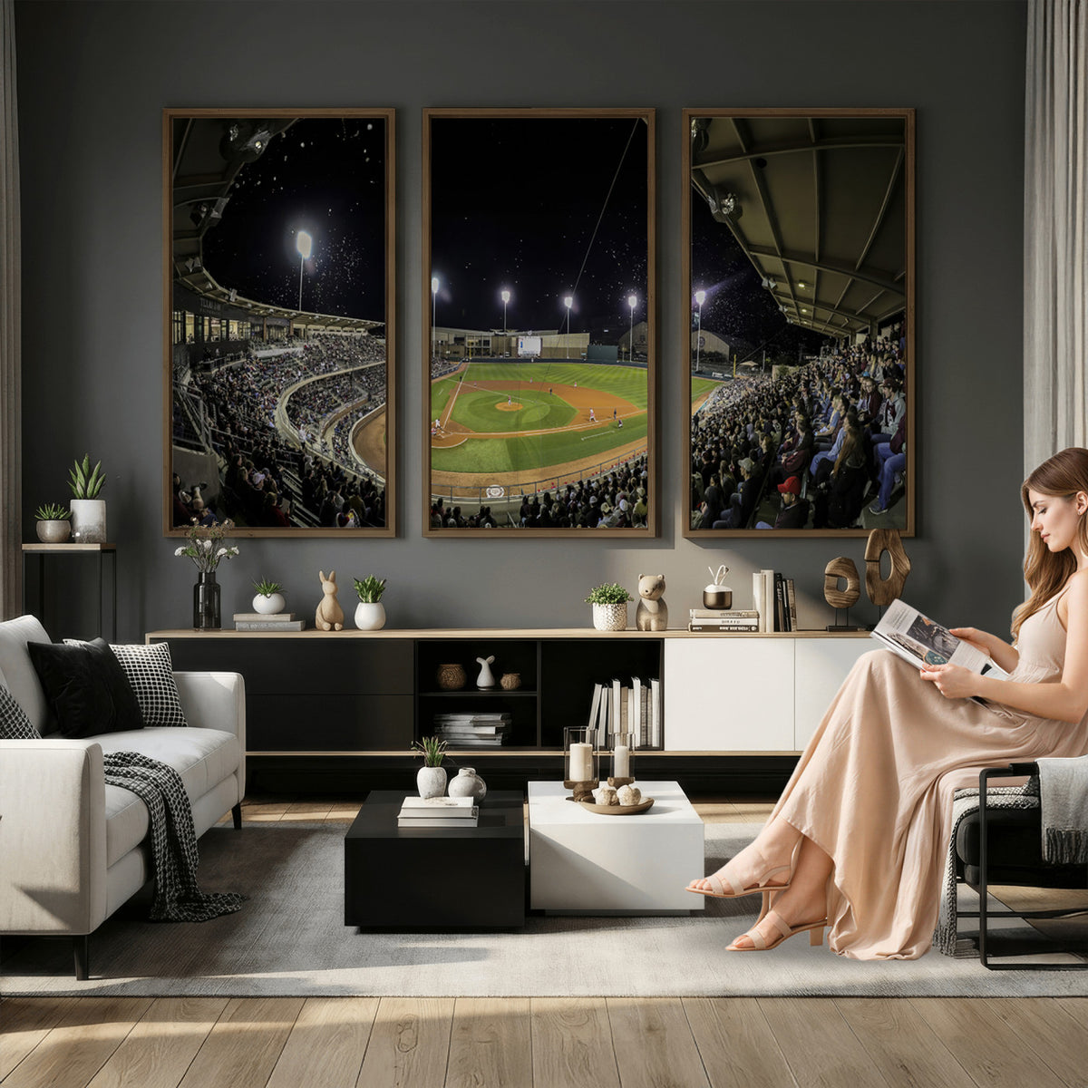 10262-MGV-CV-36X24 - Olsen Field at Blue Bell Park - Texas A&M Aggies Baseball Stadium Wall Art Canvas Print