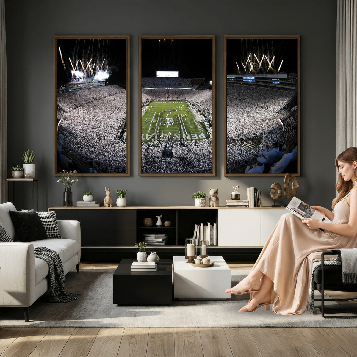 84537-MGV-CV-36X24 - Penn State Beaver Stadium Canvas Wall Art - Nittany Lions Football Print