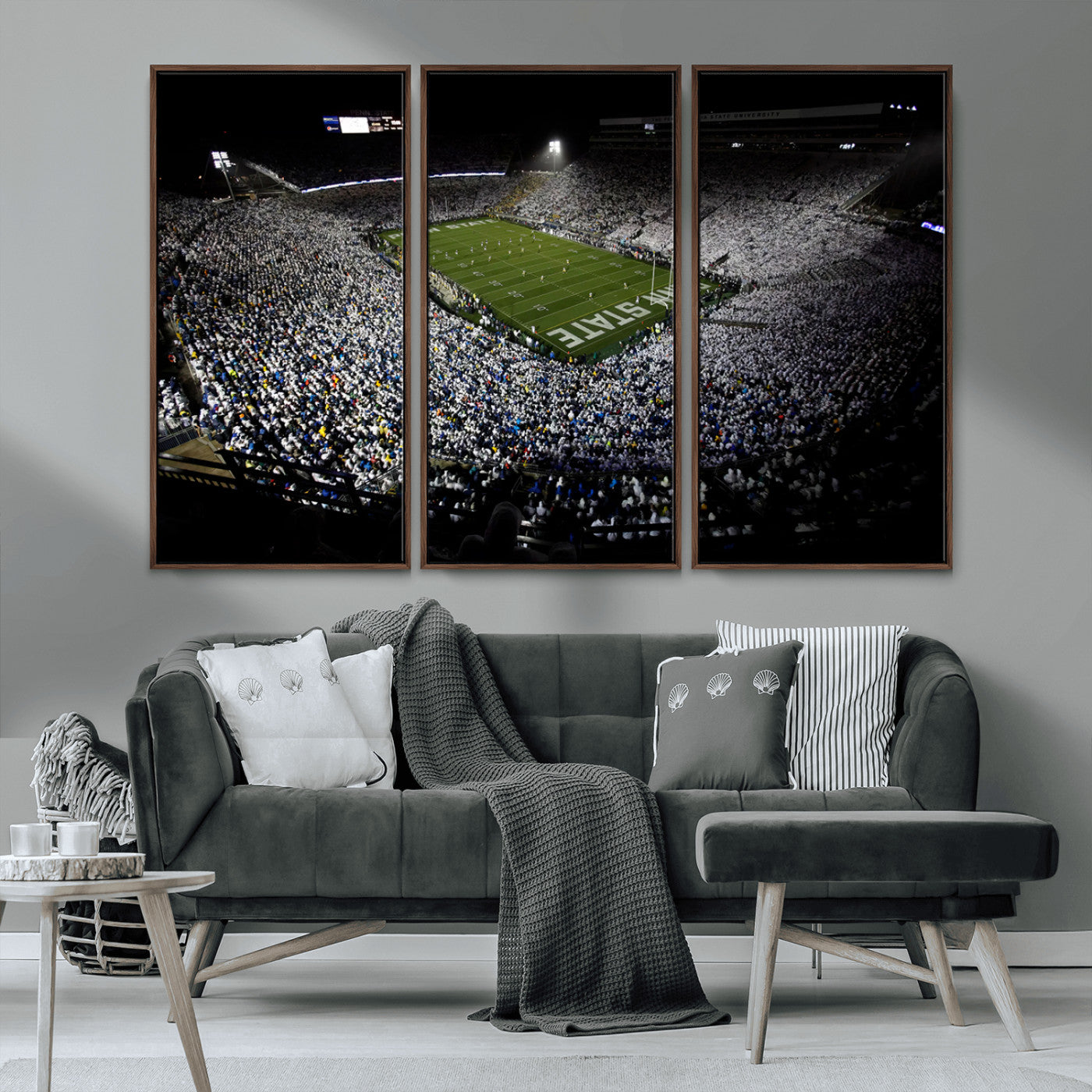 MGV-FC-48X32-3P - Penn State Football Stadium Wall Art - Beaver Stadium Canvas Print