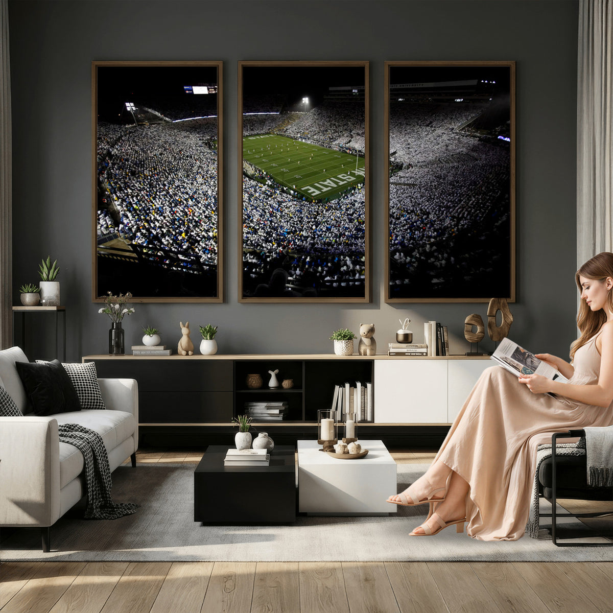 96825-MGV-CV-36X24 - Penn State Football Stadium Wall Art - Beaver Stadium Canvas Print