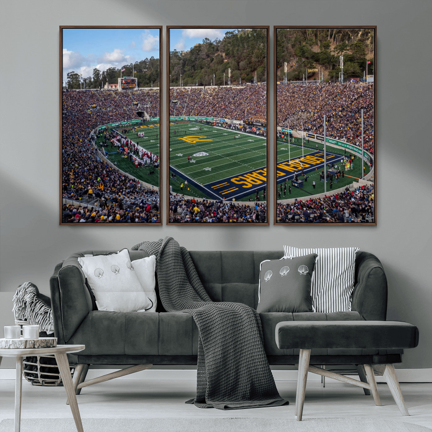 MGV-FC-48X32-3P - University of California Golden Bears Football Team Print - Berkeley California Memorial Stadium Art