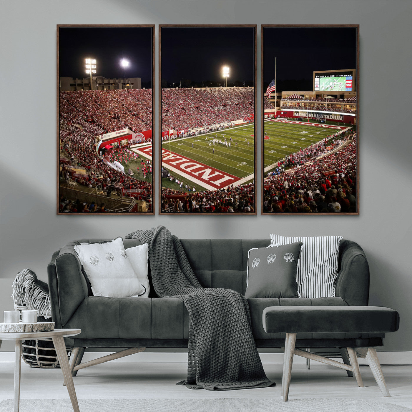 MGV-FC-48X32-3P - Indiana University Hoosiers Football Team Print Canvas
