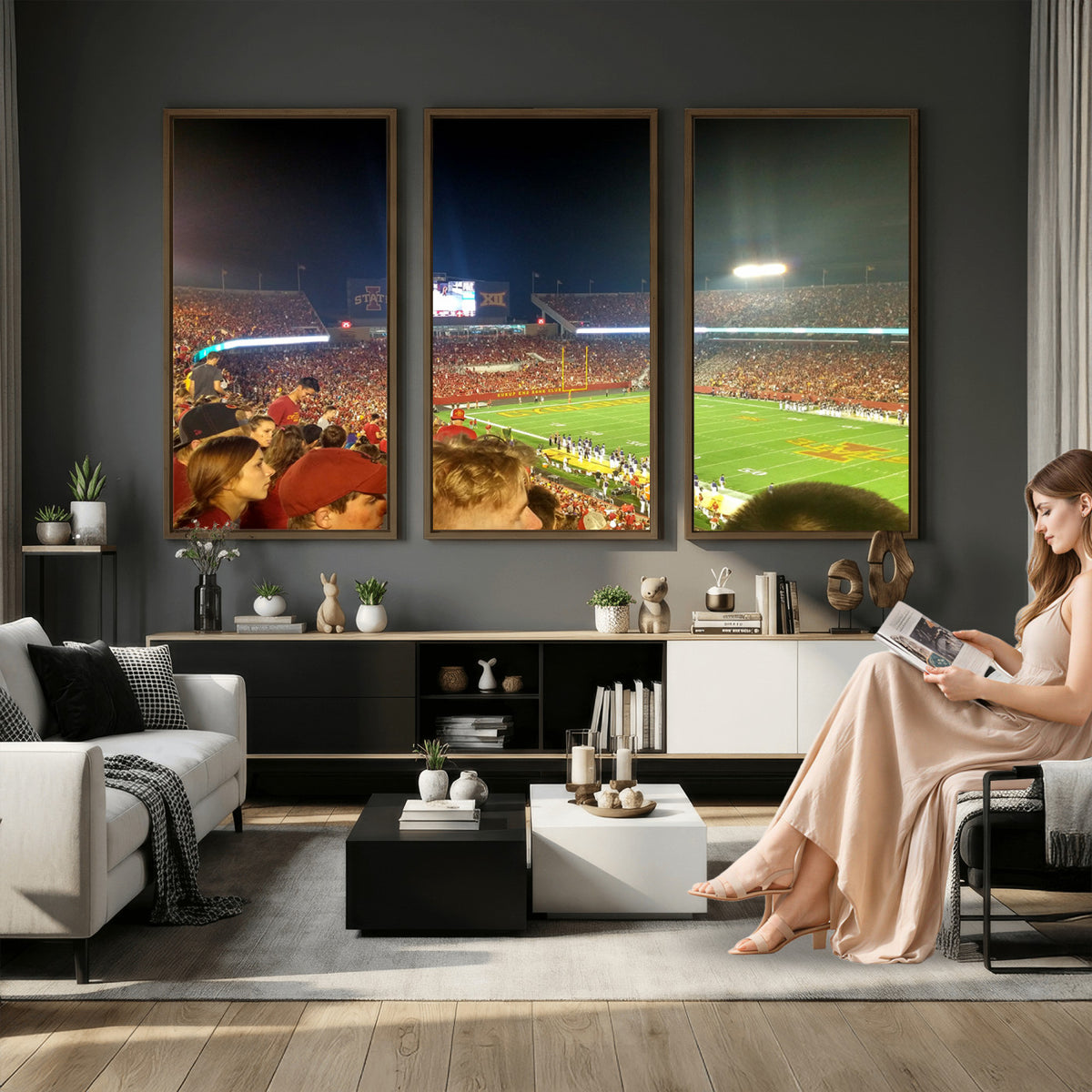 94319-MGV-CV-36X24 - Iowa State University Cyclones Art Print, Jack Trice Stadium Ames