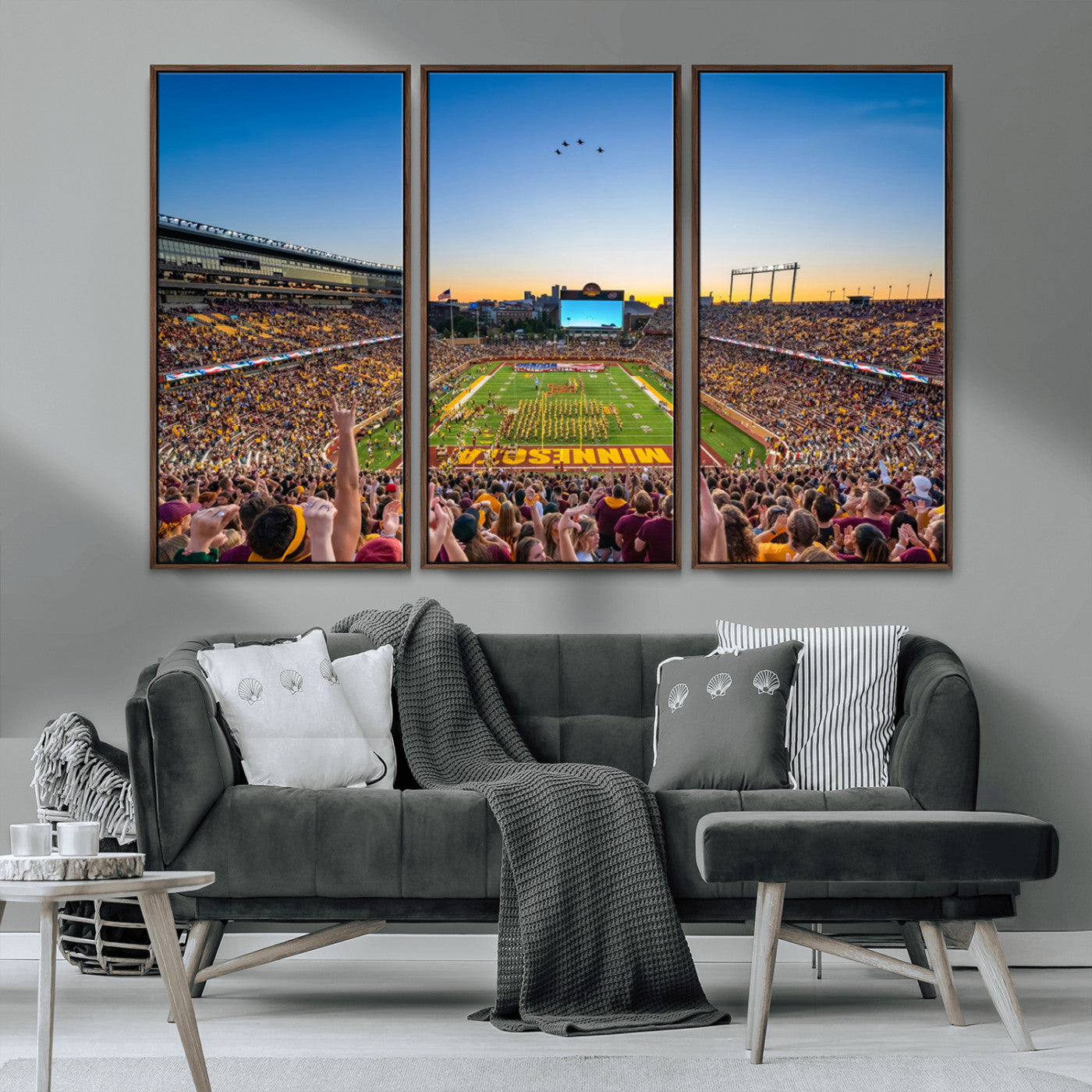 MGV-FC-48X32-3P - University of Minnesota Golden Gophers Art Print, Football Team Print - Minneapolis Huntington Bank