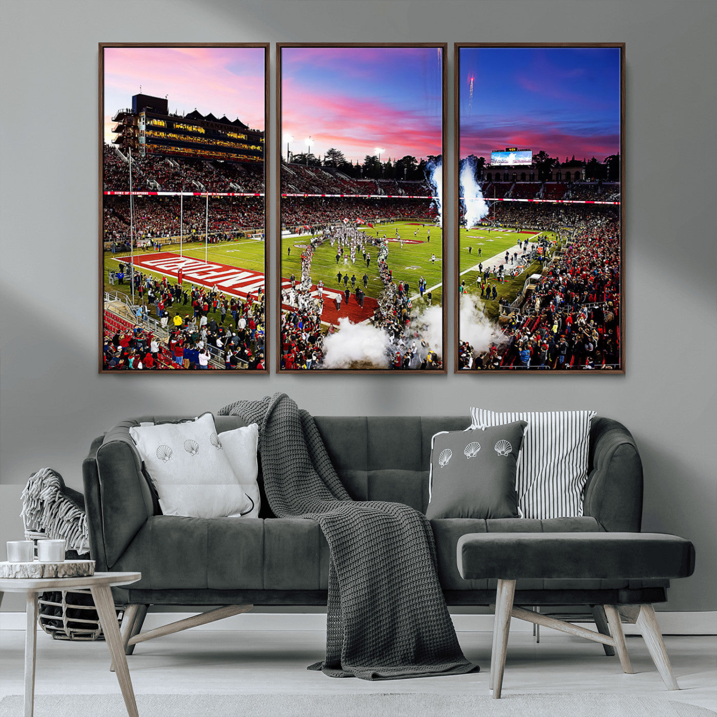 MGV-FC-48X32-3P - Stanford University Cardinal Football Team Print - Stanford Stadium Wall Art Canvas Print