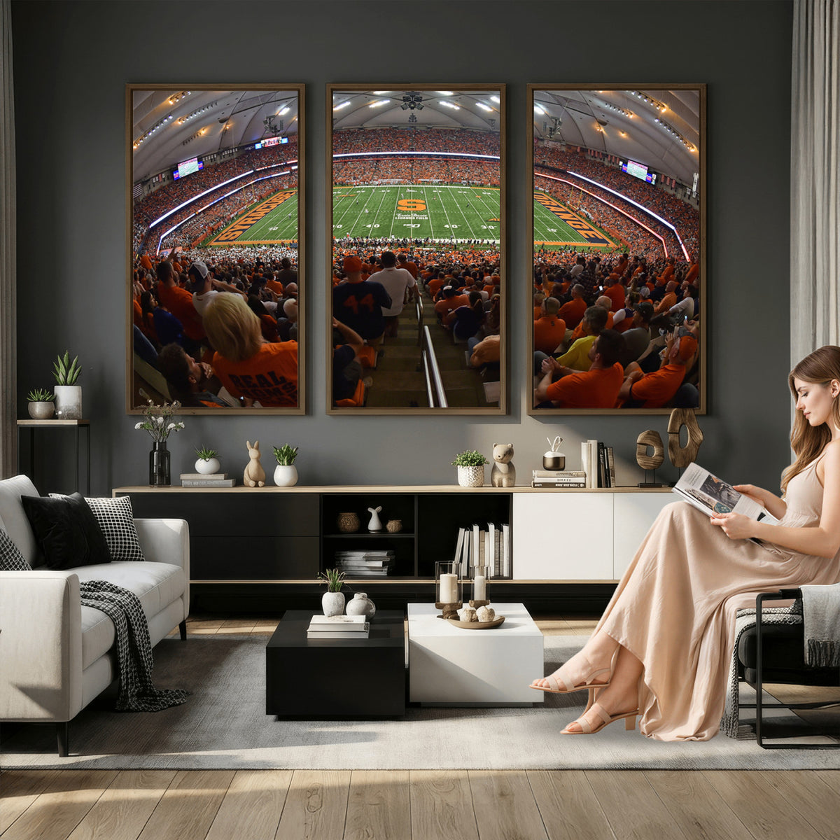 43291-MGV-CV-36X24 - Syracuse University Orange Football Canvas Print, Football Team Print - Syracuse JMA Wireless Dome