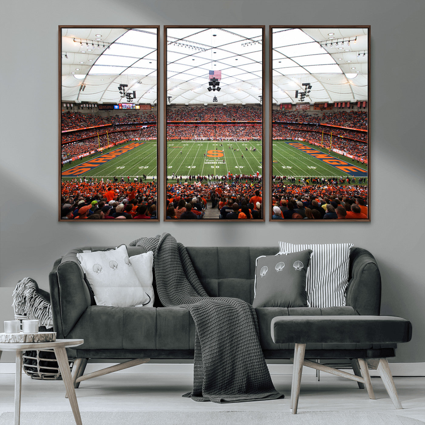 MGV-FC-48X32-3P - Syracuse University Orange Football Team Print - Syracuse JMA Wireless Dome Wall Art Canvas Print