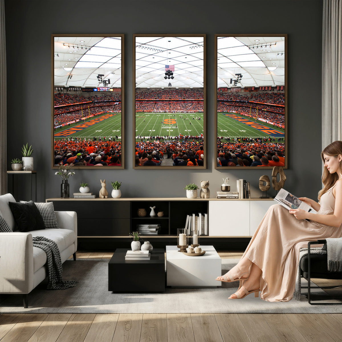 78104-MGV-CV-36X24 - Syracuse University Orange Football Team Print, Syracuse