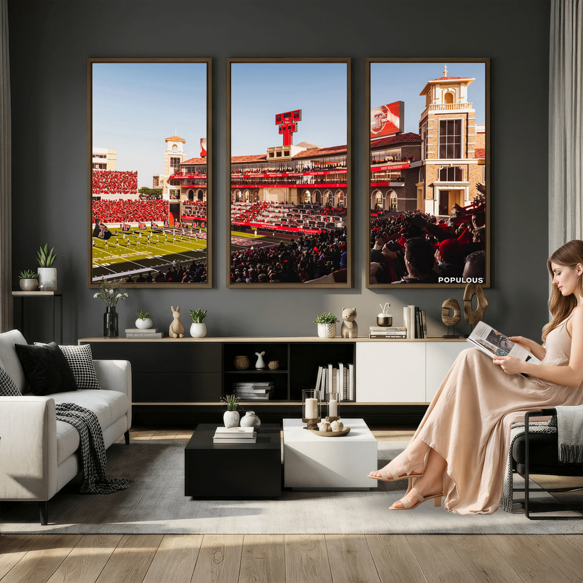 89744-MGV-CV-36X24 - Jones AT&T Stadium Texas Tech Red Raiders Wall Art