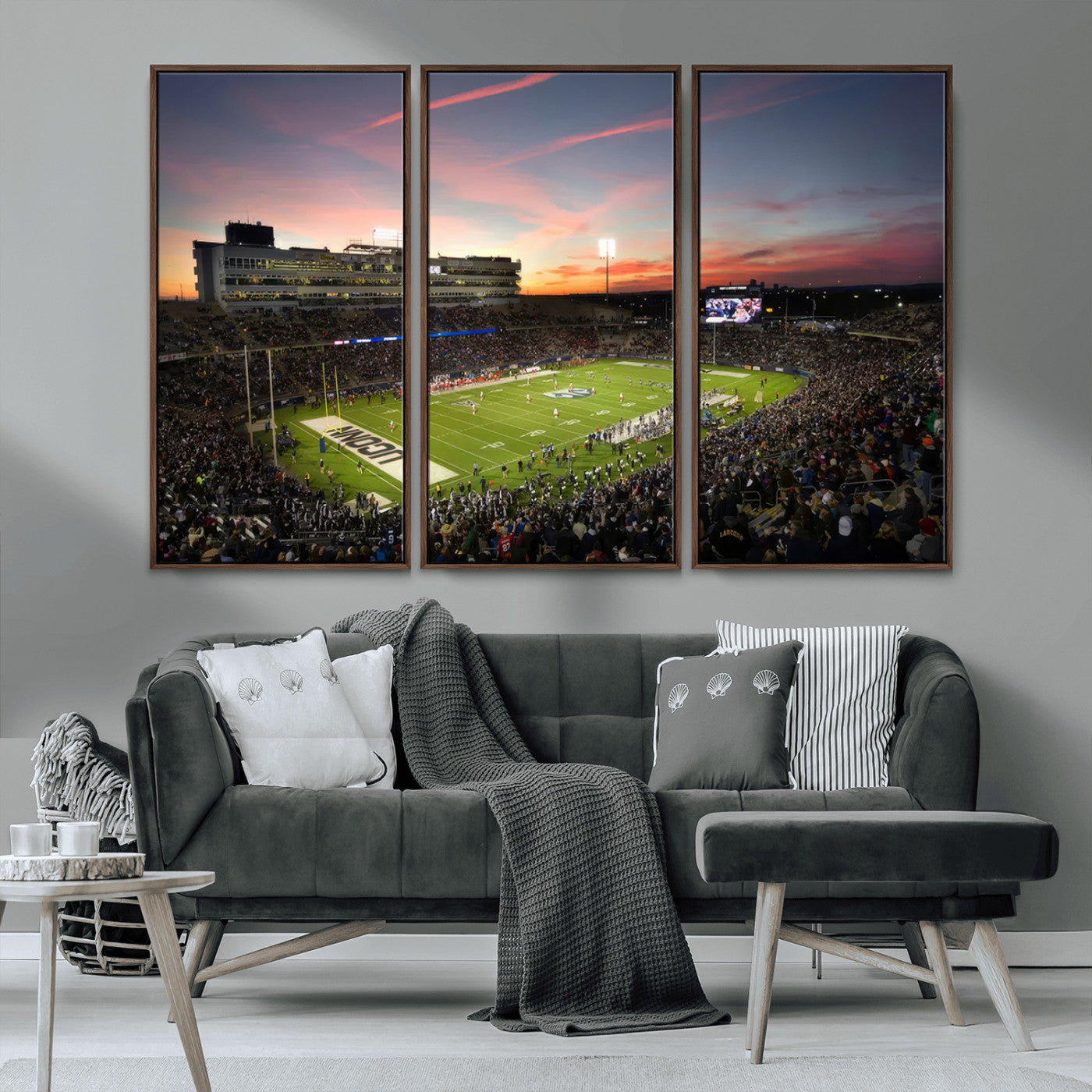 MGV-FC-48X32-3P - The University of Connecticut UCONN Huskies Football Team Print - East Hartford Pratt & Whitney