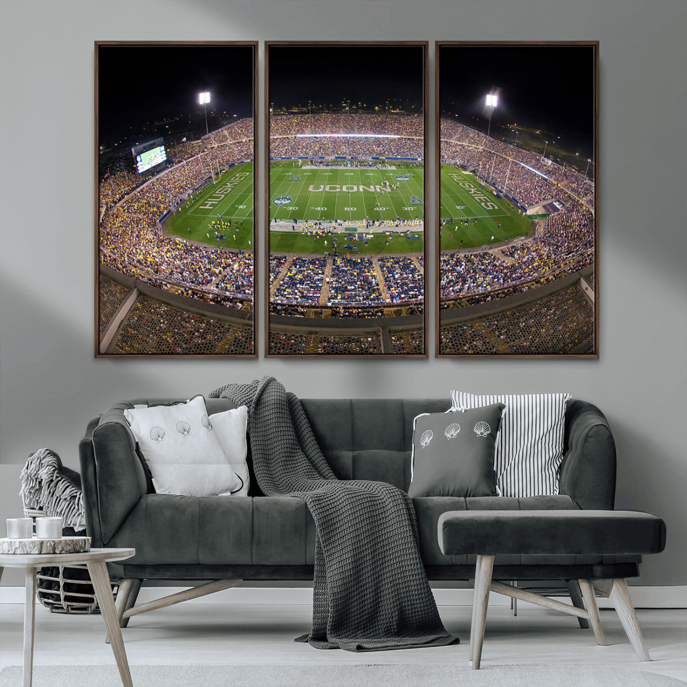 MGV-FC-48X32-3P - The University of Connecticut UCONN Huskies Football Team Print - East Hartford Pratt & Whitney