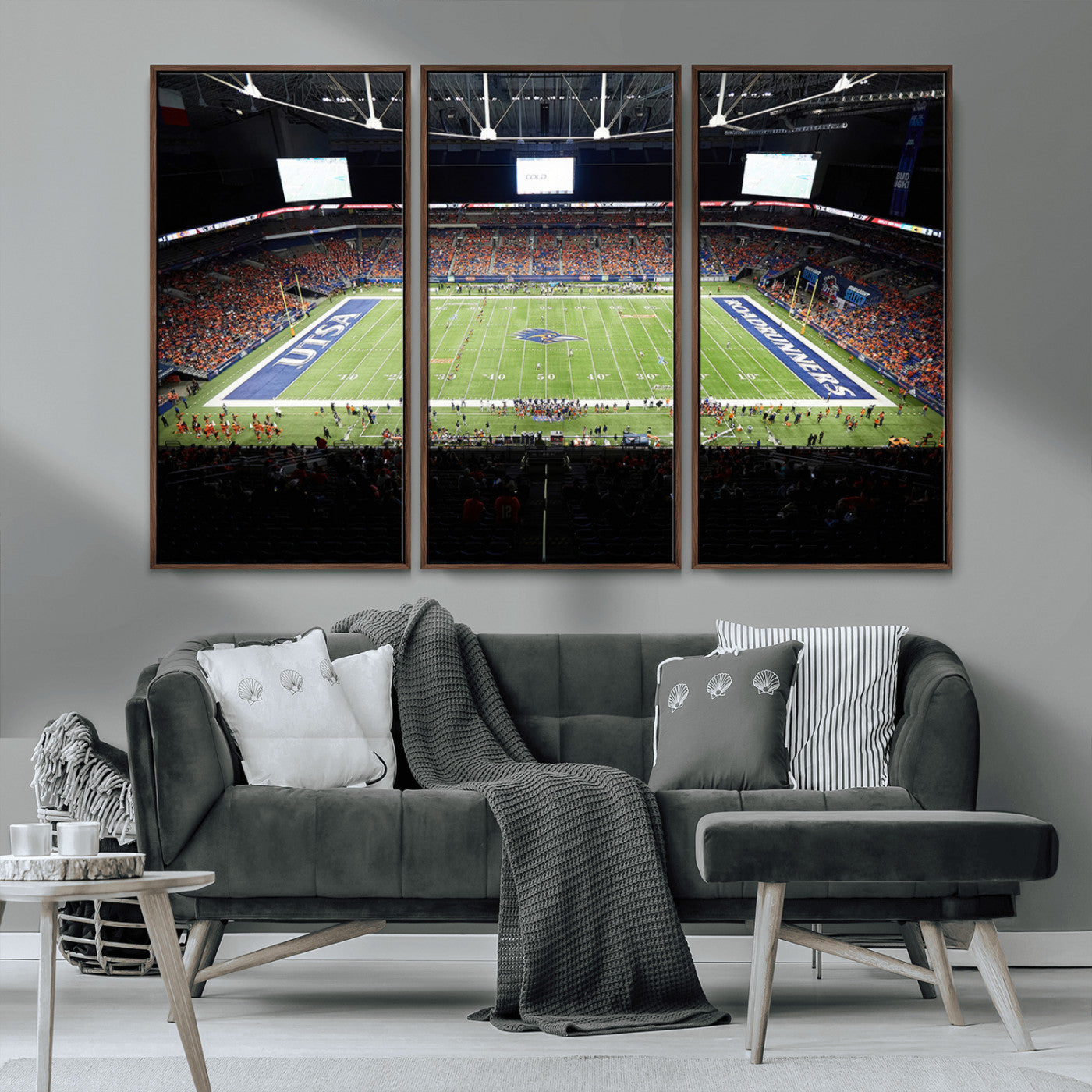 MGV-FC-48X32-3P - The University of Texas at San Antonio Roadrunners Football Team Print - San Antonio Alamodome Wall