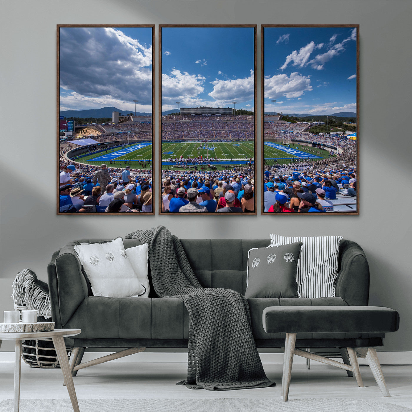 MGV-FC-48X32-3P - Air Force Falcons Football Team Print - Colorado Springs Falcon Stadium Wall Art Canvas Print