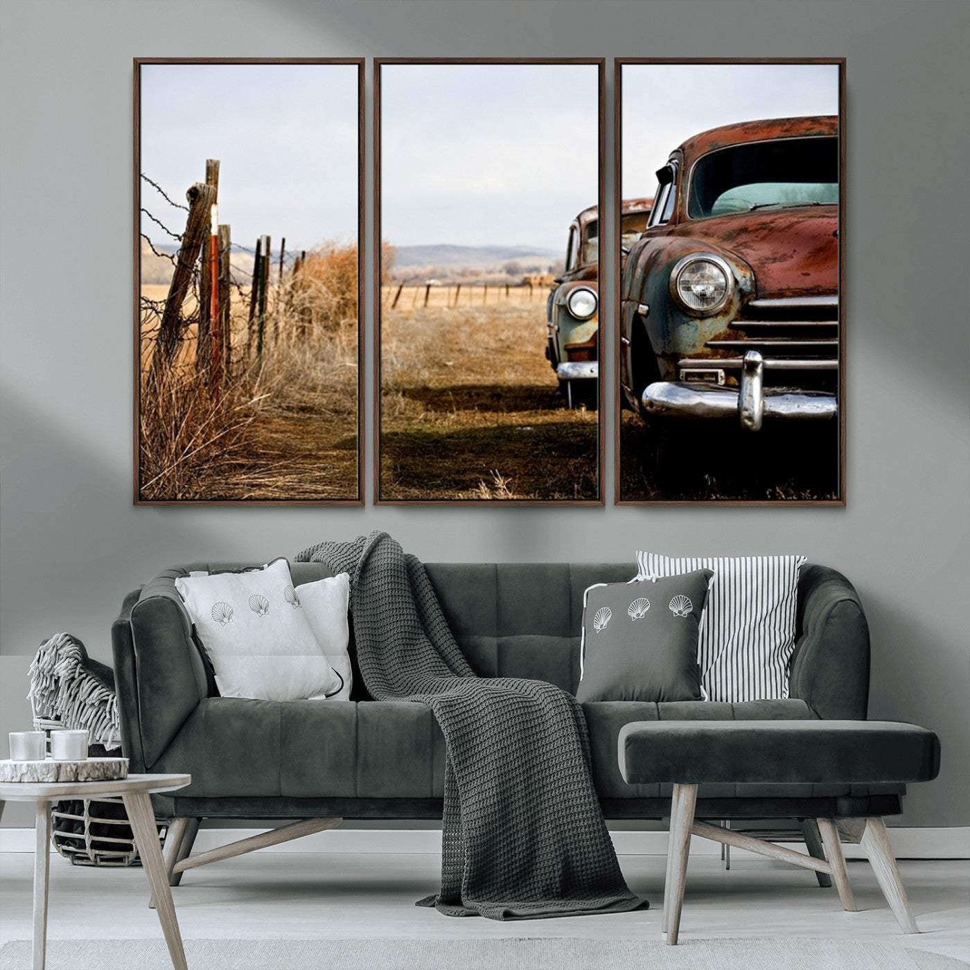 MGV-FC-48X32-3P - Classic Cars Vintage Wall Art Canvas Print