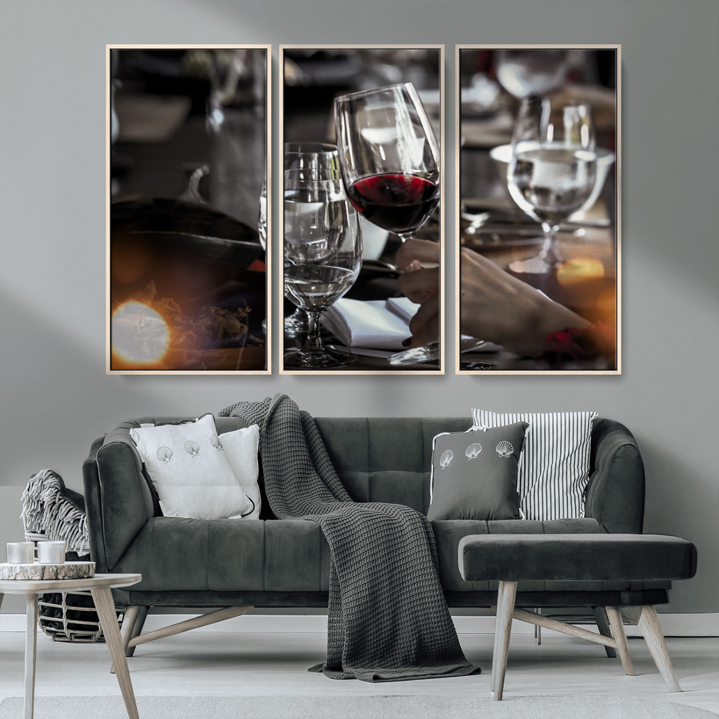 MGV-FC-48X32-3P - Red Wine and Glass Canvas Print