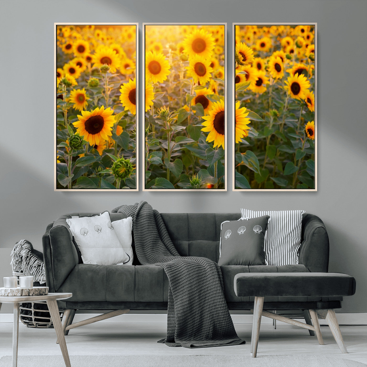 MGV-FC-48X32-3P - Sunflower Sunshine Wall Art Canvas Print