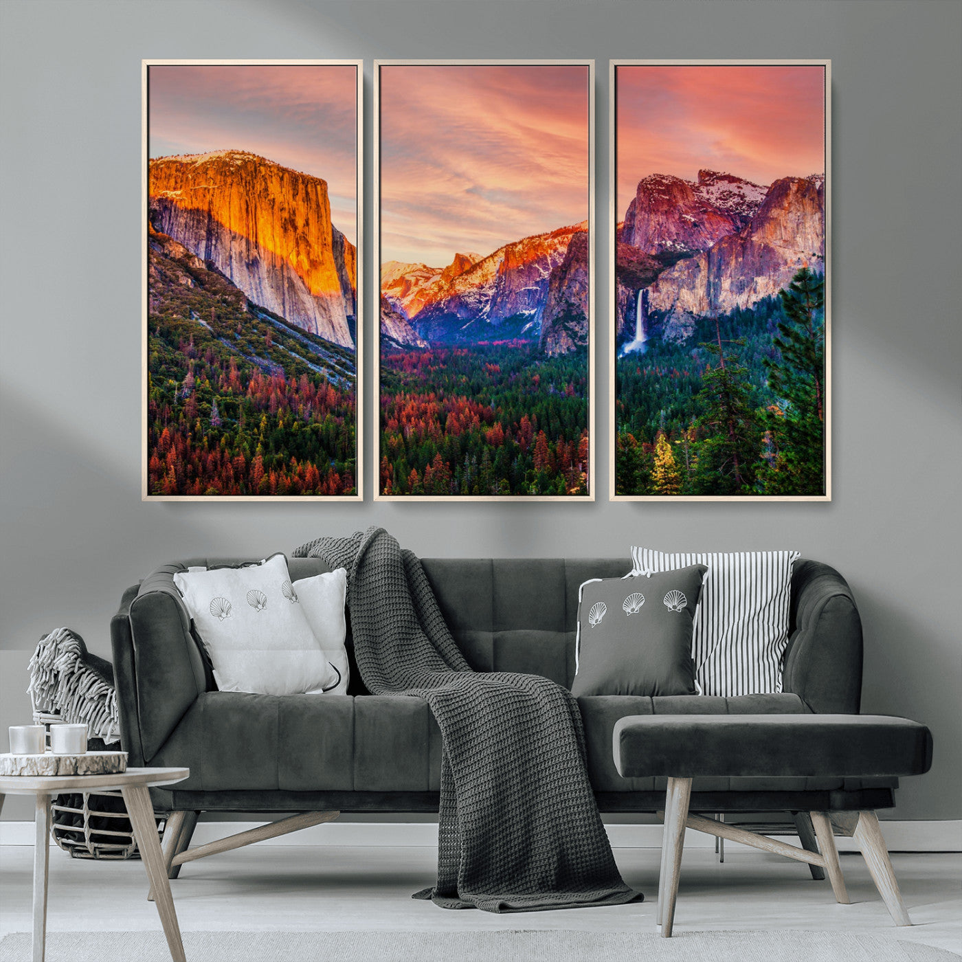 MGV-FC-48X32-3P - Yosemite Nal Park Wall Art Landscape Canvas Print El Capitan