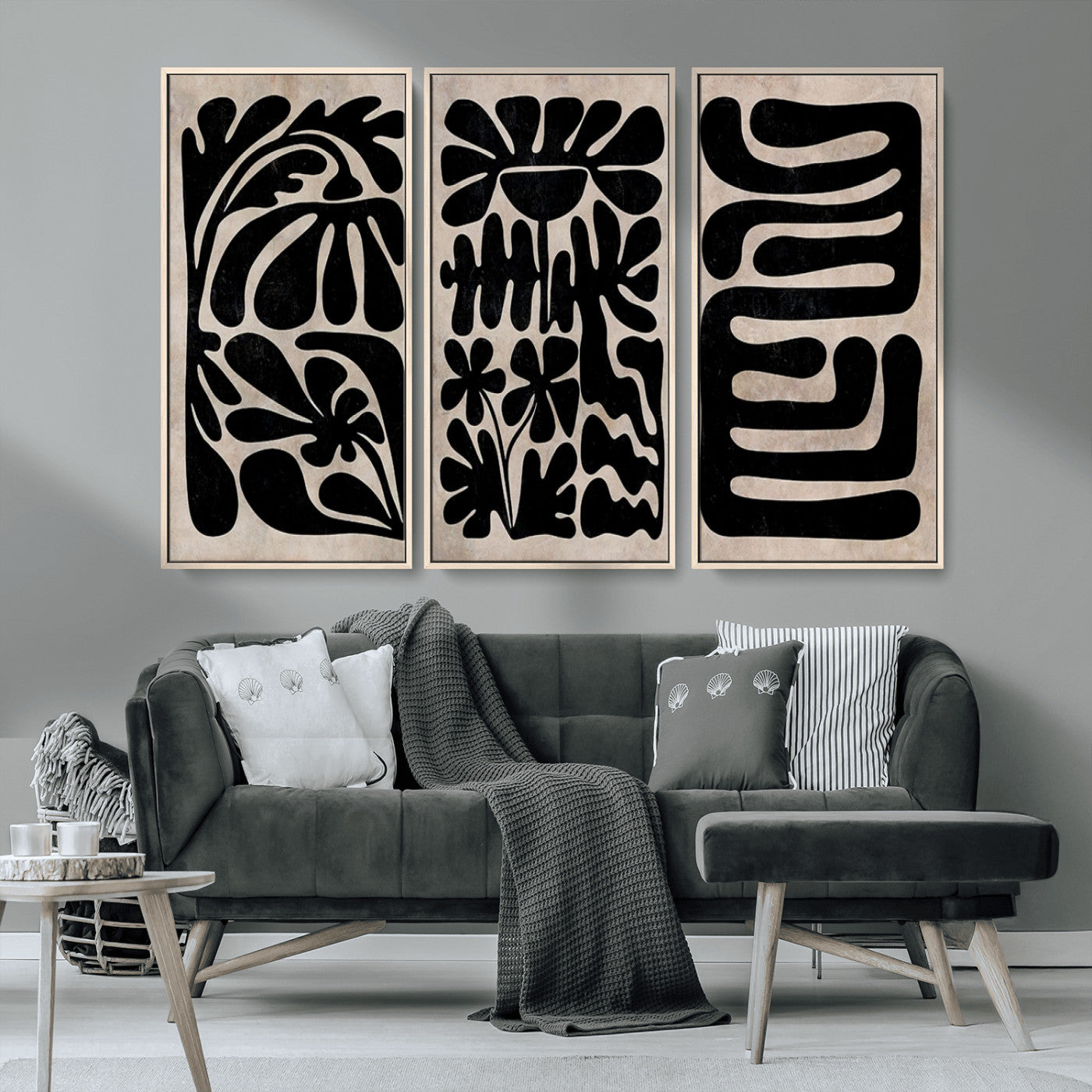 MGV-FC-48X32-3P - Canvas Print Wall Art Abstract Art Boho, Framed Boho Art Canvas Print