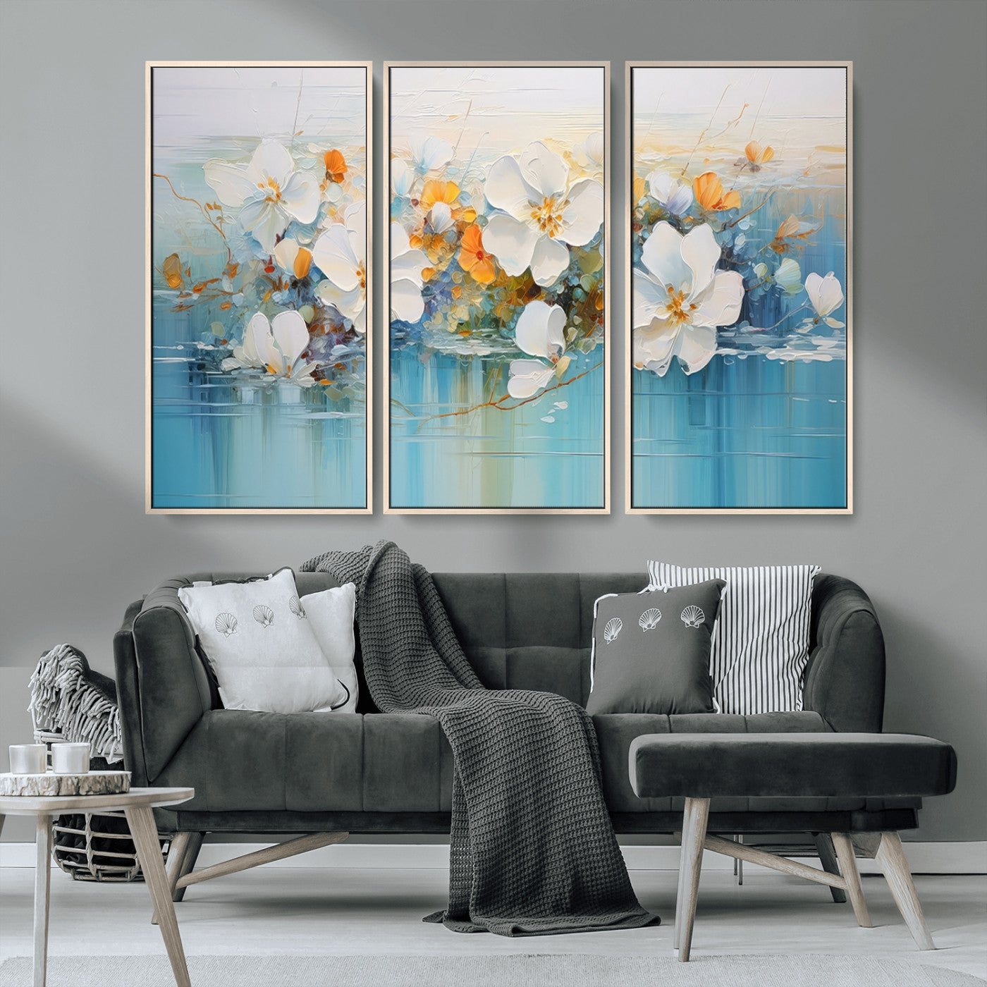 MGV-FC-48X32-3P - Abstract Flower Wall Art Canvas Print