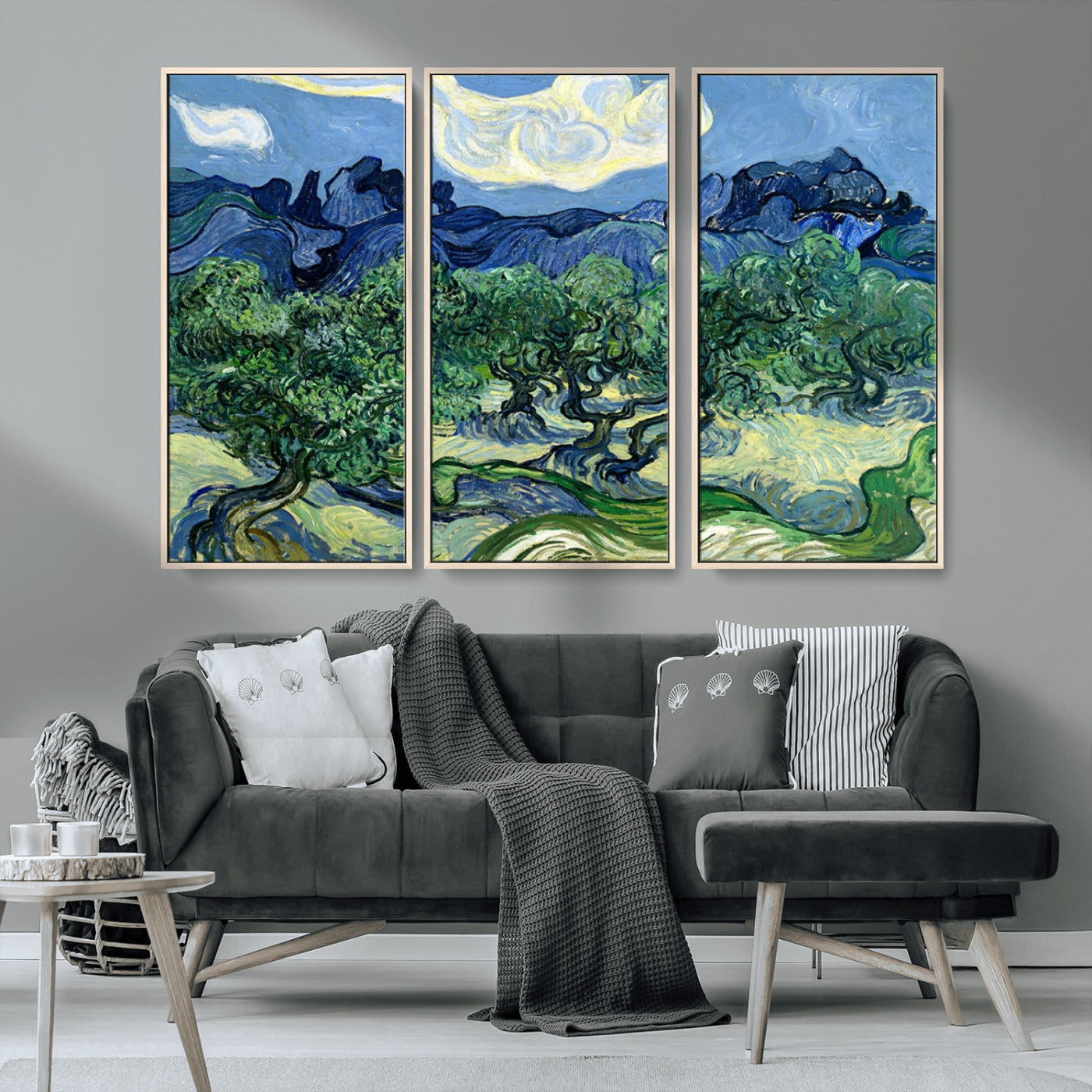 MGV-FC-48X32-3P - Olive Trees Van Gogh Wall Art Canvas Print