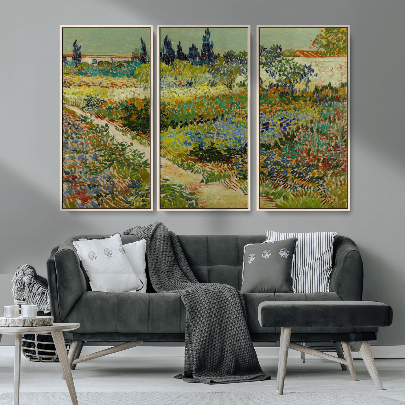 MGV-FC-48X32-3P - Vincent van Gogh Garden at Arles Wall Art Canvas Print